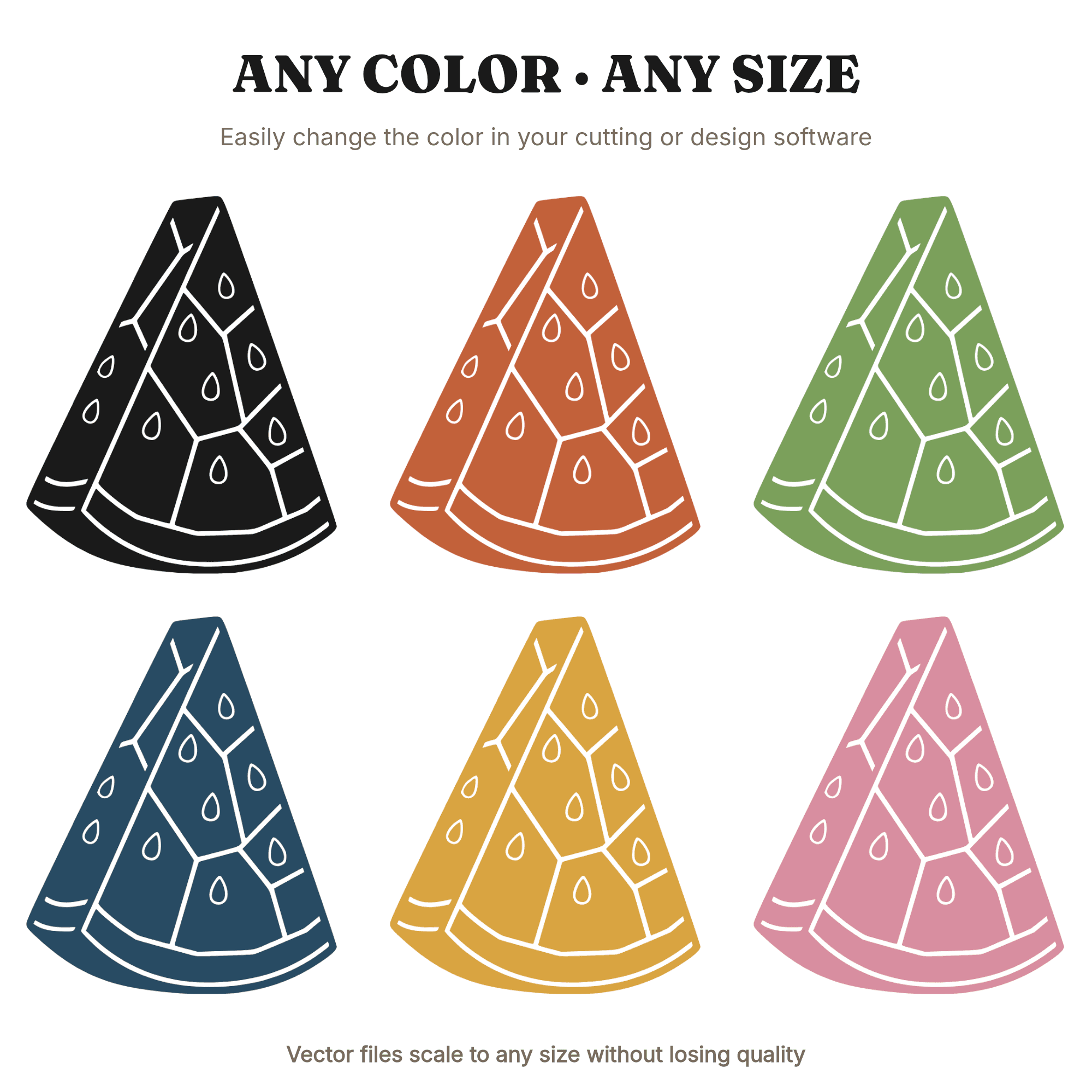 Geometric Stained Glass Watermelon SVG PNG, Vintage Botanical Watermelon Slice Cut File Design — view 2