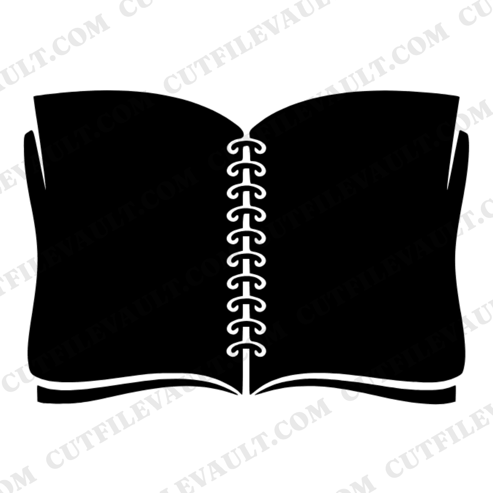 Open Notebook Butterfly SVG PNG, Back to School Spiral Notebook Silhouette Cut File for Cricut — view 1