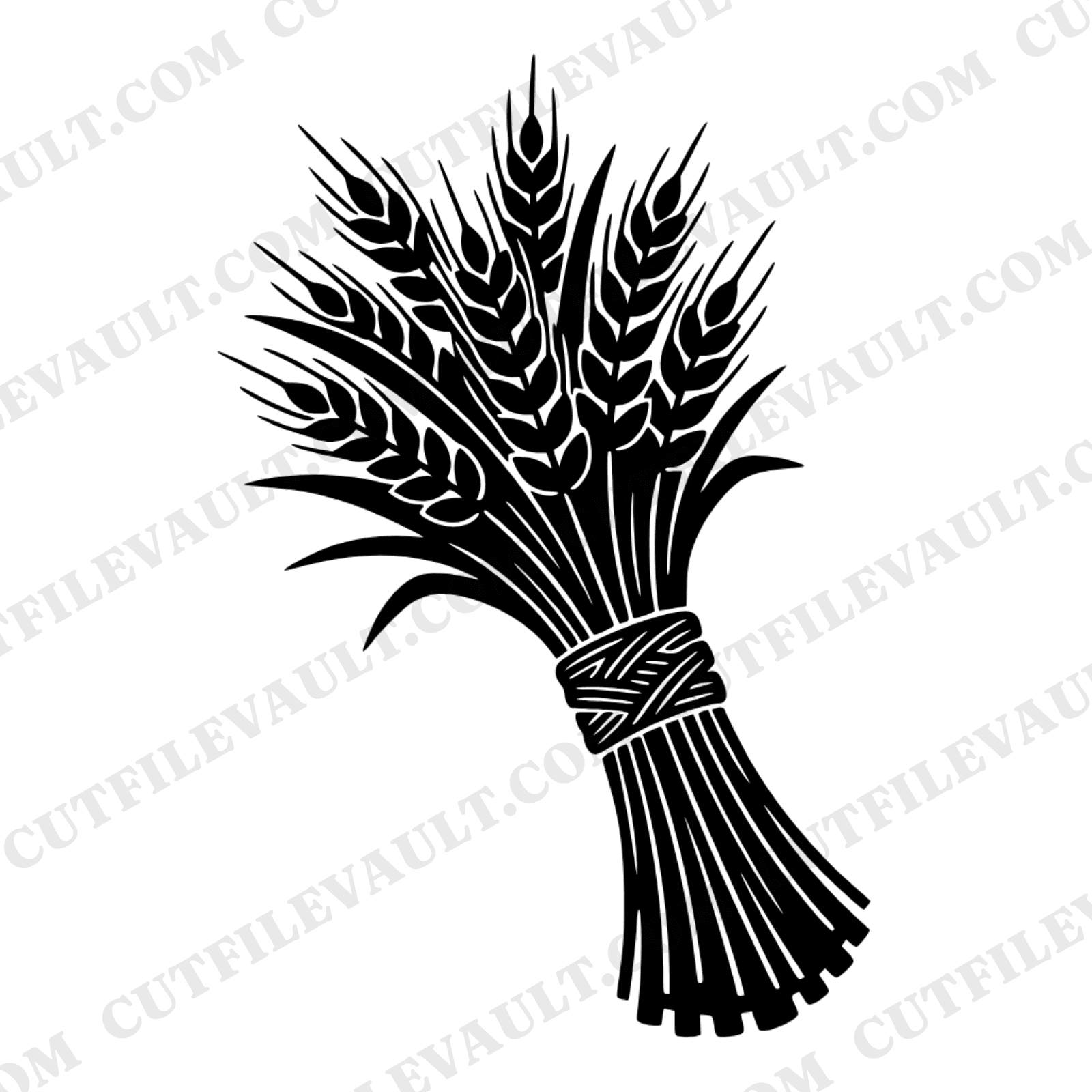 Lammas Wheat Sheaf SVG PNG Harvest Bundle Silhouette Celestial Mystical Cut File Kitchen Witch Decor — view 1