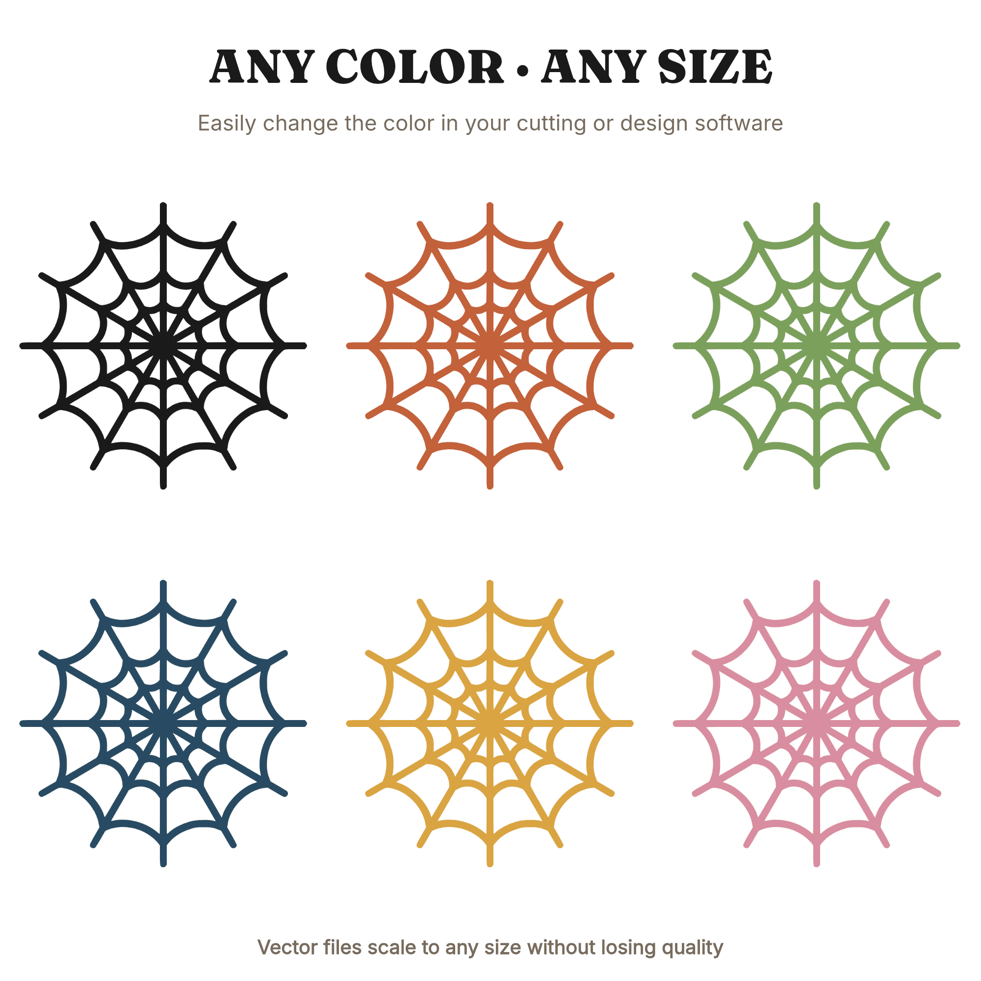Spider Web Mandala SVG PNG, Eight Point Radial Halloween Cut File, Geometric Web Silhouette Design — view 2