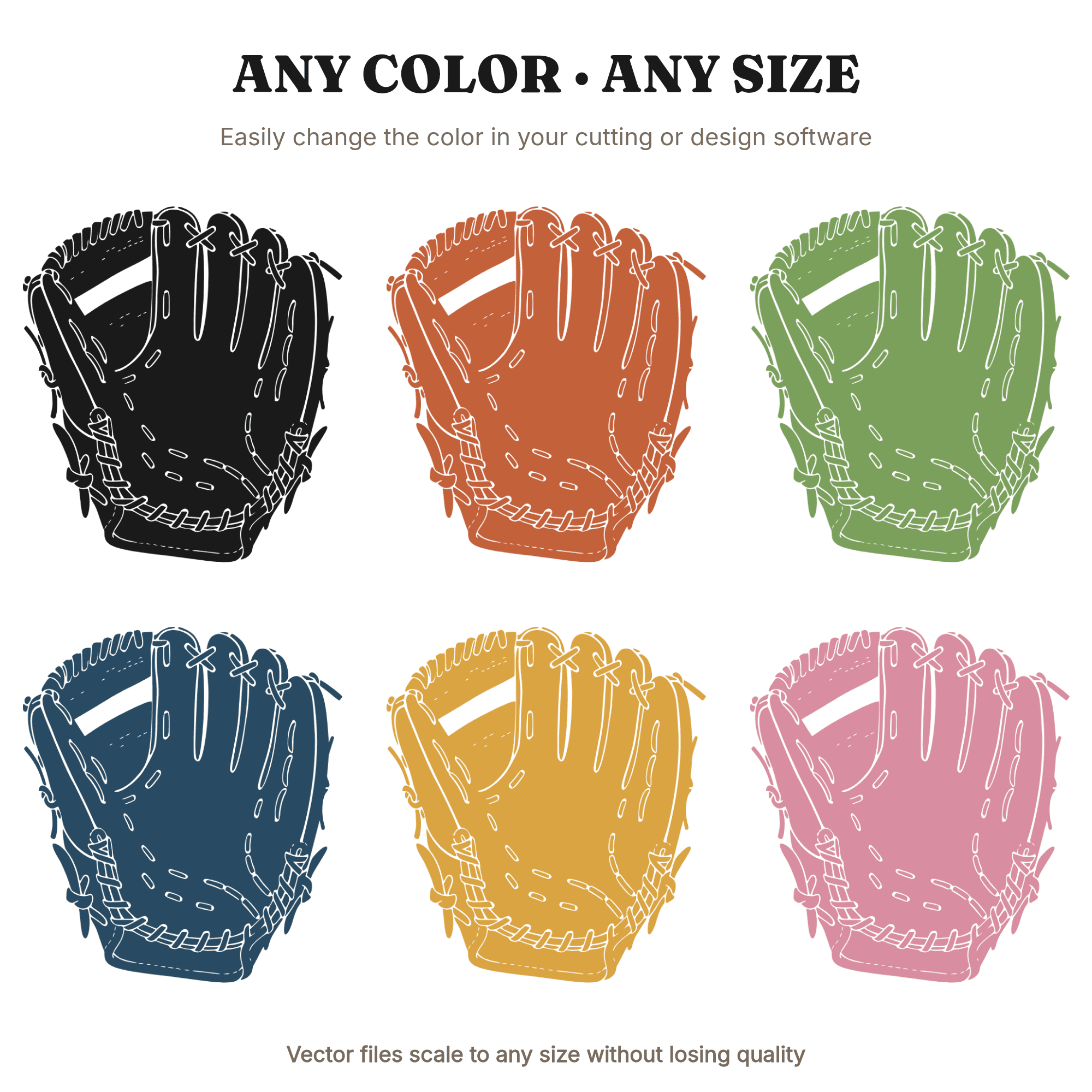 Vintage Baseball Glove SVG PNG, Retro Sports Silhouette Cut File, National Hot Dog Day Design — view 2