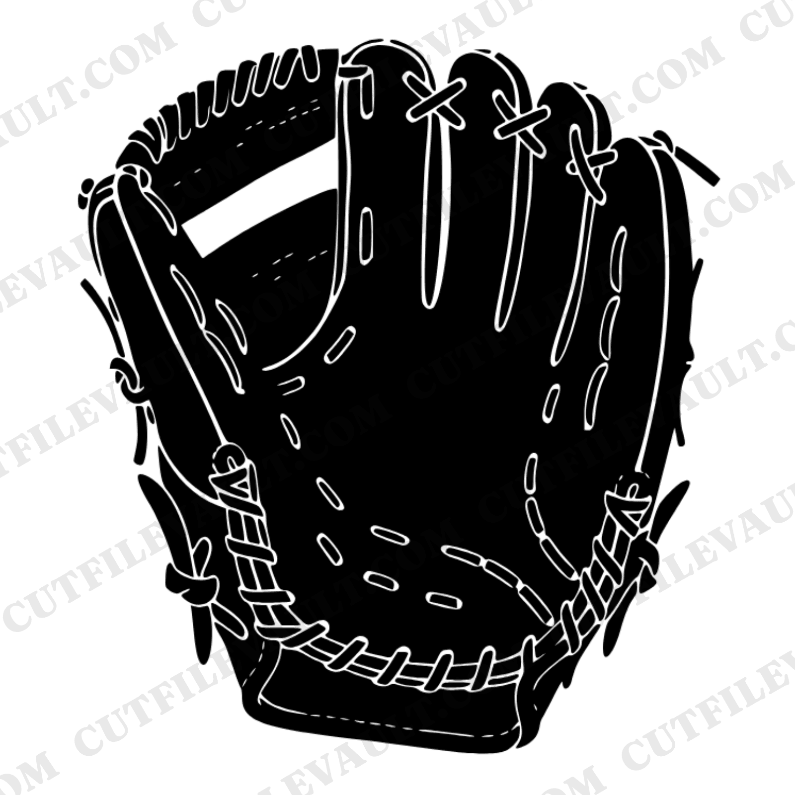 Vintage Baseball Glove SVG PNG, Retro Sports Silhouette Cut File, National Hot Dog Day Design — view 1