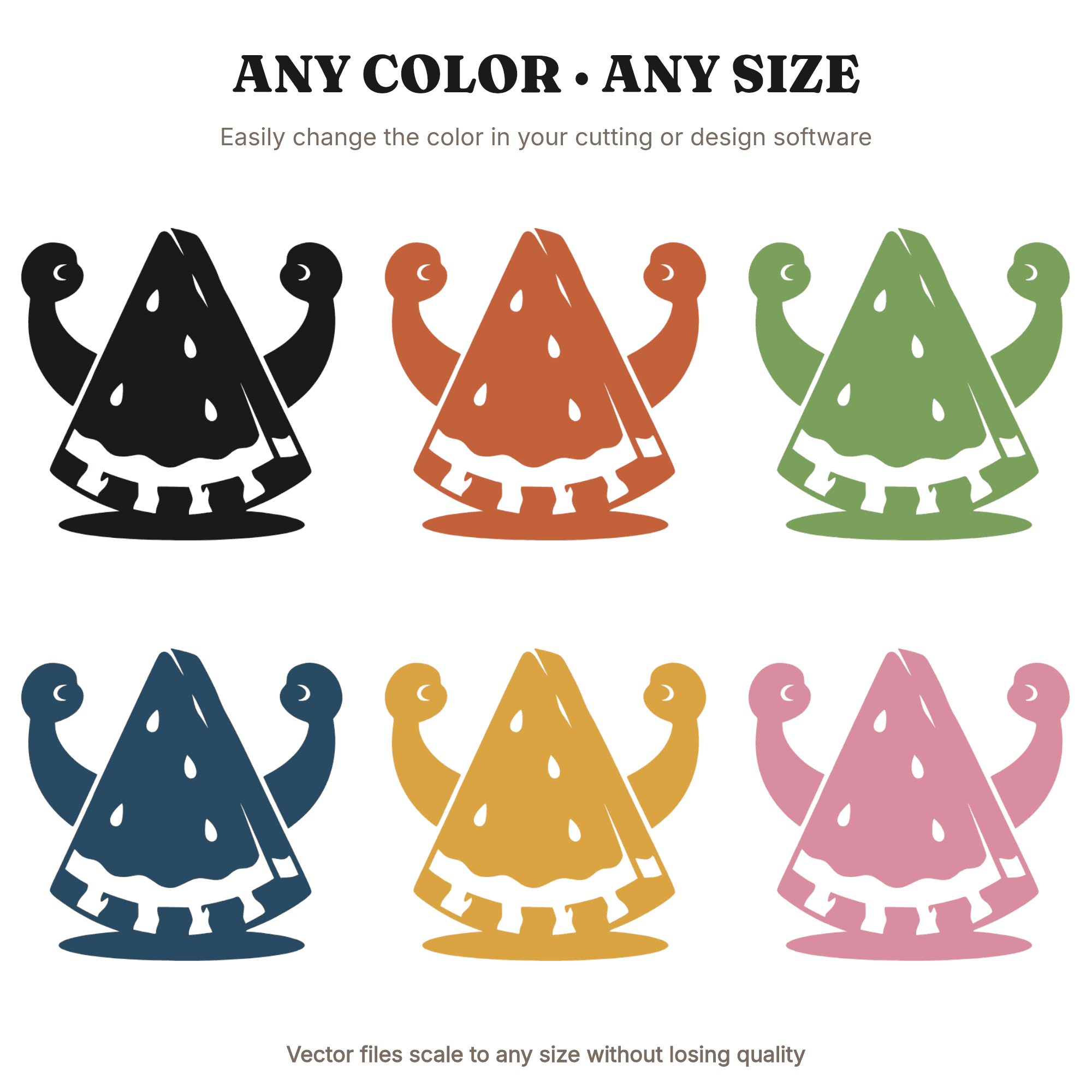 Watermelon Champion Trophy Pose SVG PNG, Summer Victory Silhouette Cut File for Cricut — view 2