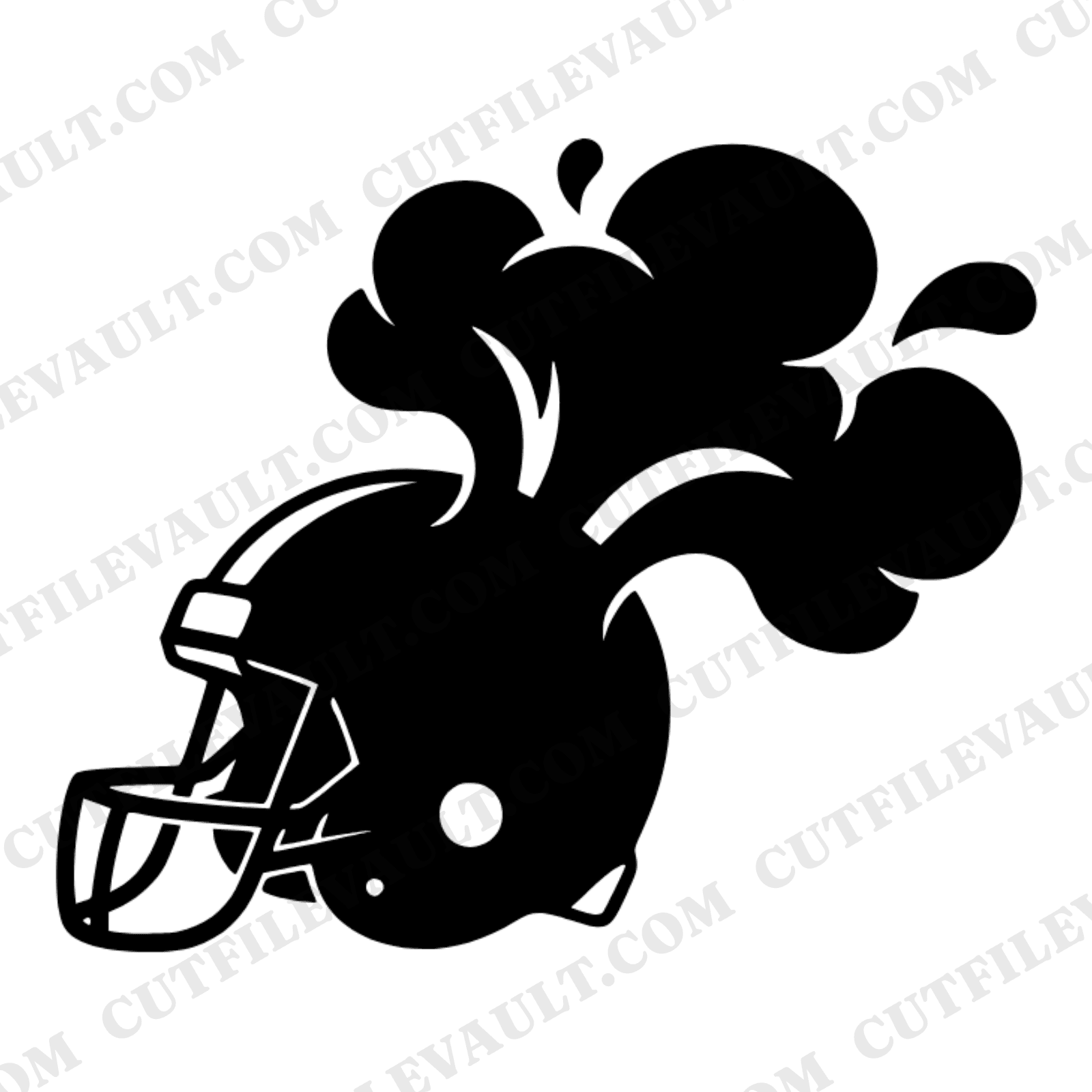 Football Helmet SVG PNG, Tailgate Hero Steam Vents Cut File, Game Day Shirt Design, Sports Mascot — view 1
