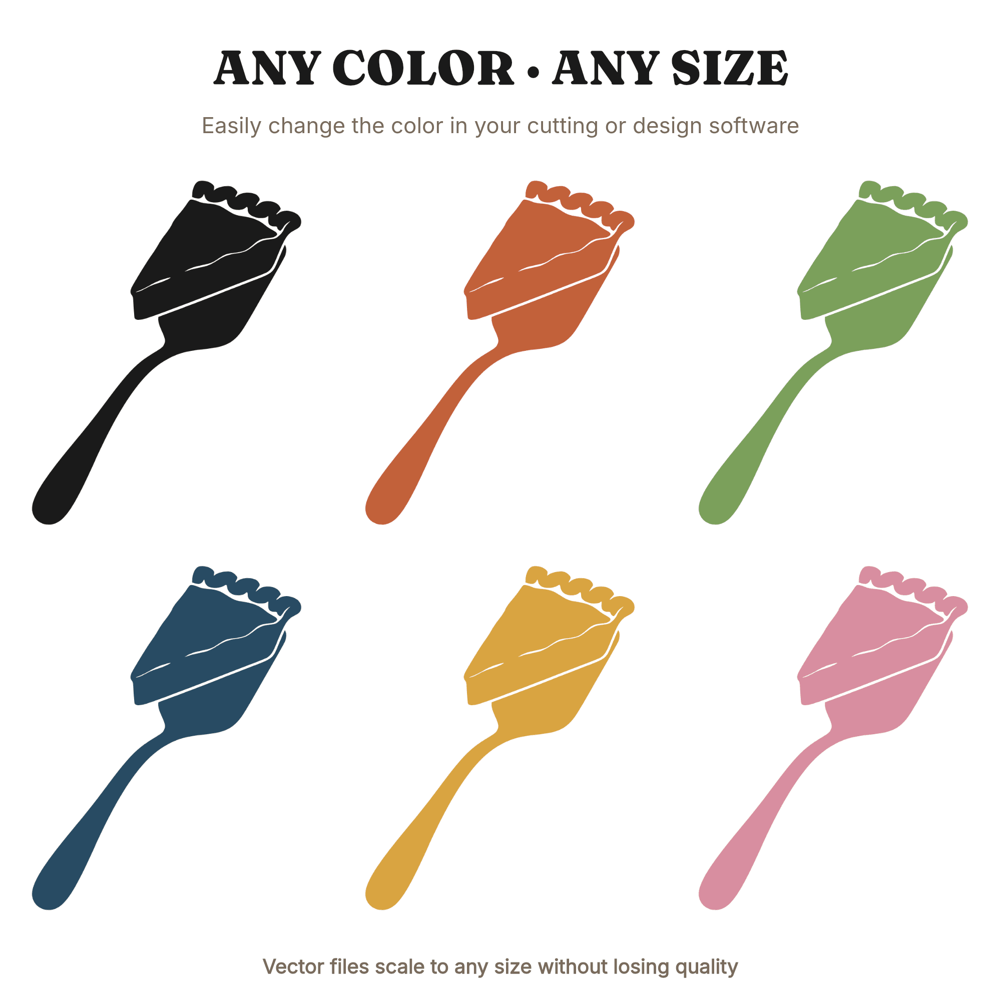 Pie Slice on Server SVG PNG, Vintage Pie Spatula Cut File, National Dessert Day Clipart, Boho Kitchen — view 2
