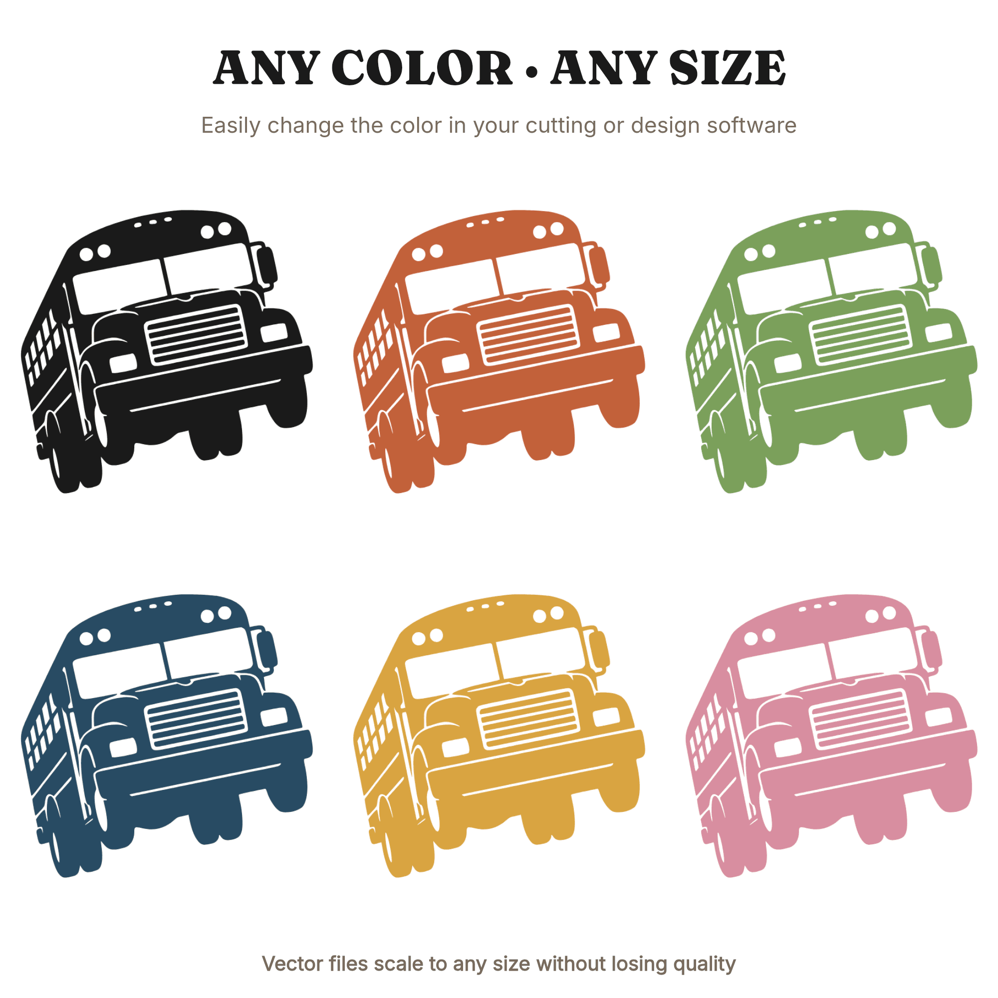 Leaping School Bus SVG PNG Art Deco Silhouette Cut File for Back to School Crafts Teacher Decor — view 2