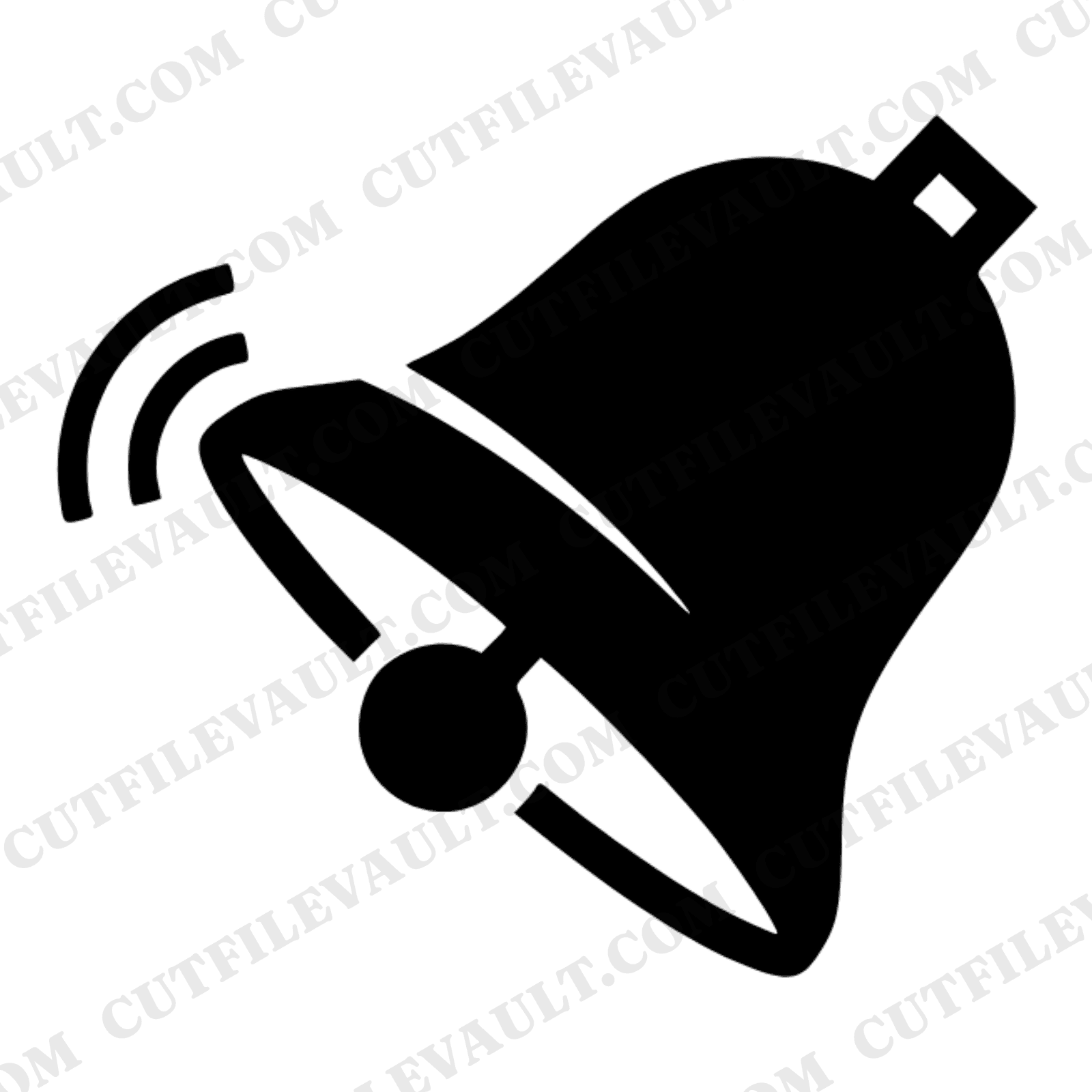 Vintage School Bell SVG PNG, Art Deco Hand Bell Cut File, Retro Schoolhouse Clipart, Back to School — view 1