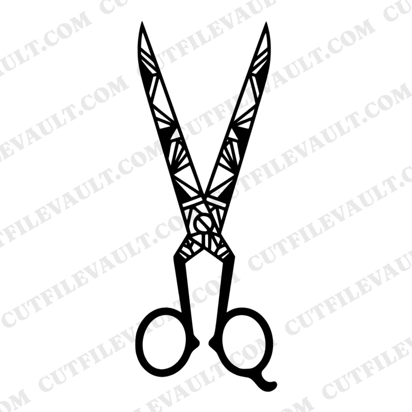 Butterfly Scissors SVG PNG Art Deco Stained Glass Back to School Cut File for Cricut Silhouette — view 1