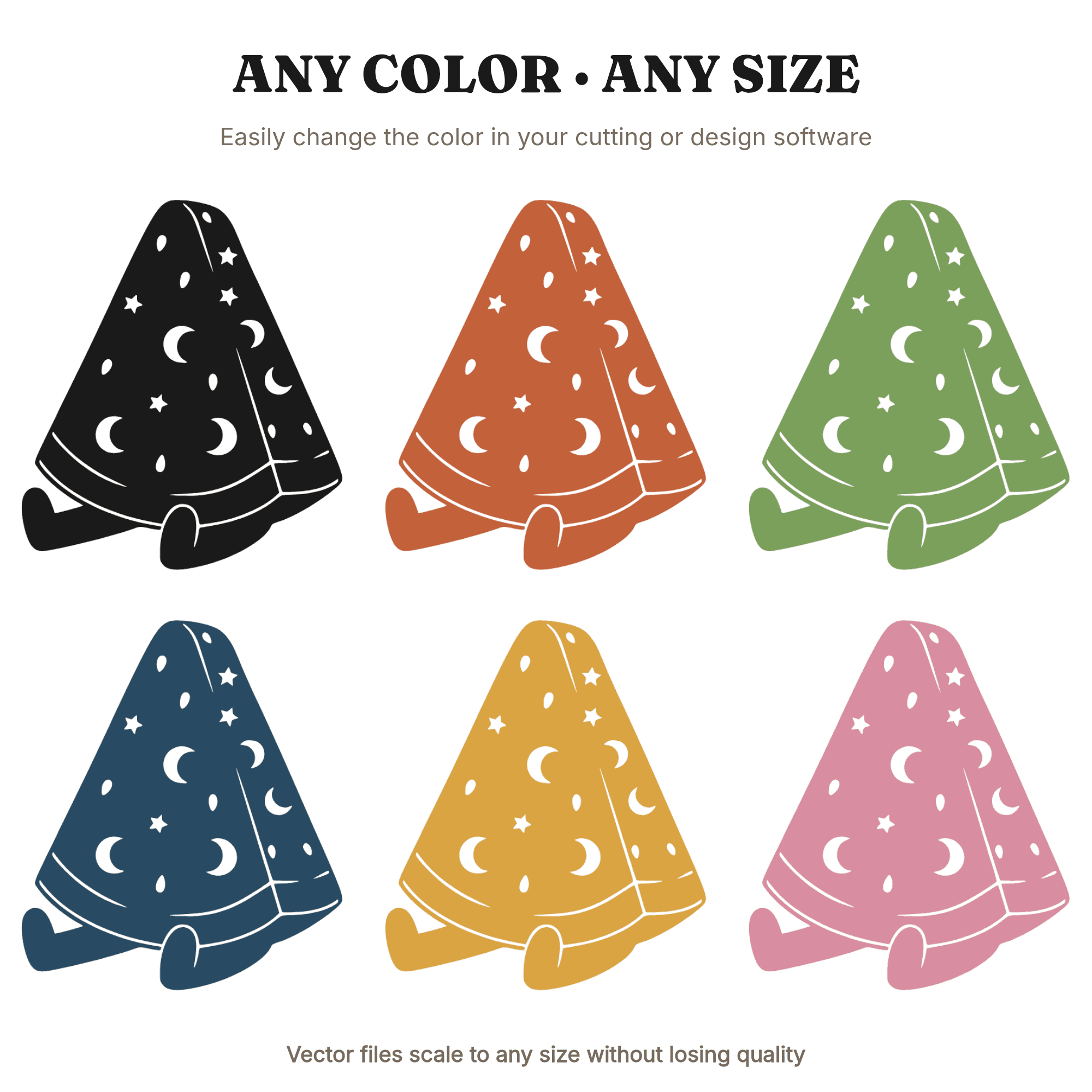 Celestial Watermelon SVG PNG, Kawaii Moon Star Dreamer Cut File, Mystical Summer Fruit Character — view 2