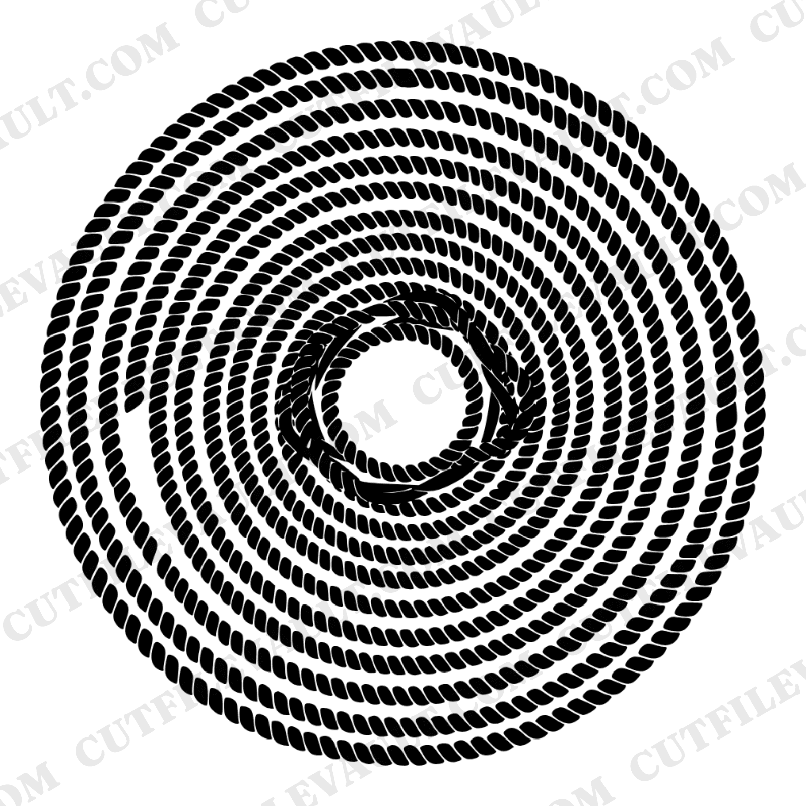 Celestial Rope Coil SVG PNG Labor Day Tire Swing Spiral Mystical Summer Nostalgic Cut File — view 1