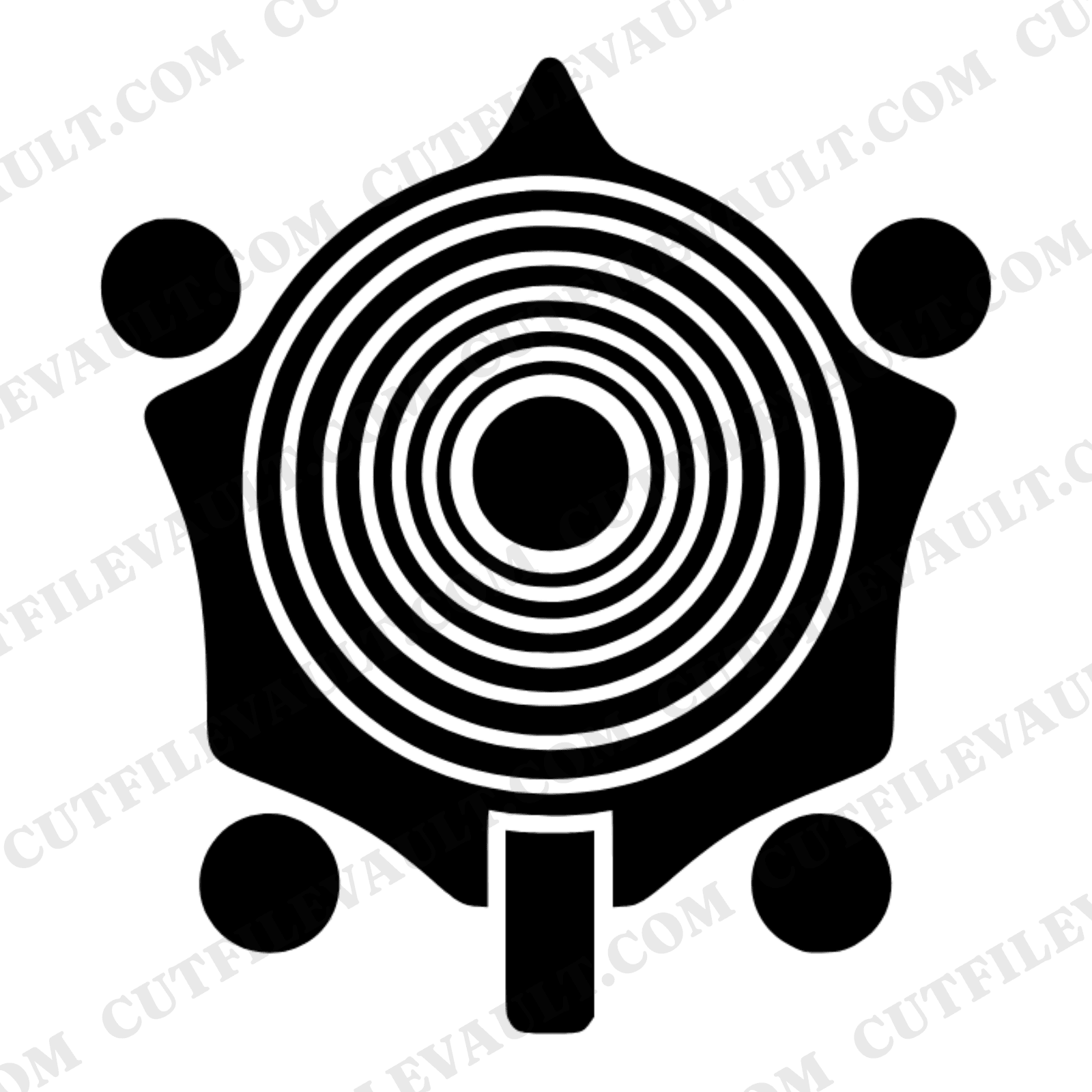 Vintage Percolator Coffee Pot Top View SVG PNG, Mid-Century Mandala Coffee Day Design Cut File — view 1
