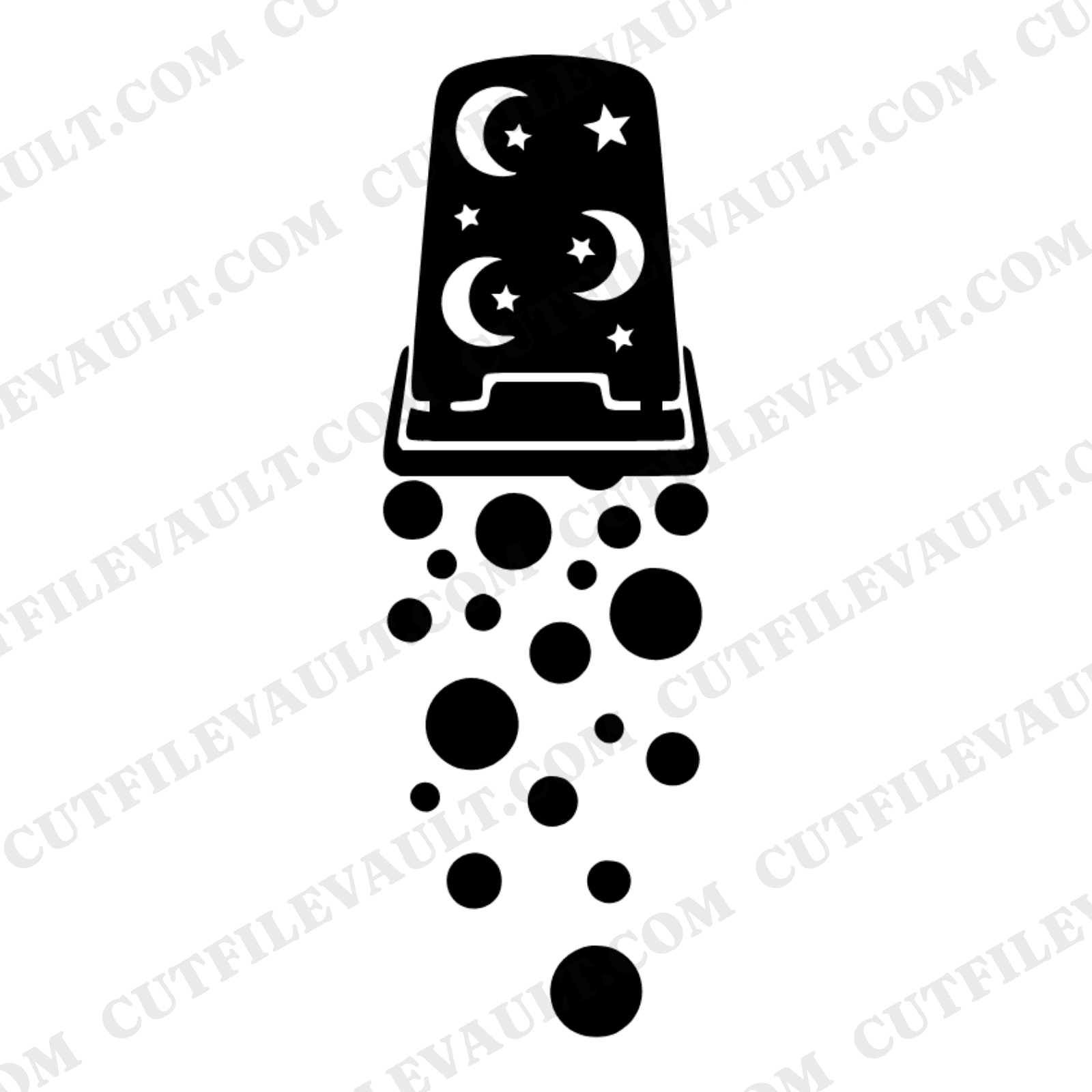 Celestial Three Hole Punch SVG PNG, Mystical Moon Stars Confetti, Back to School Craft Cut File — view 1