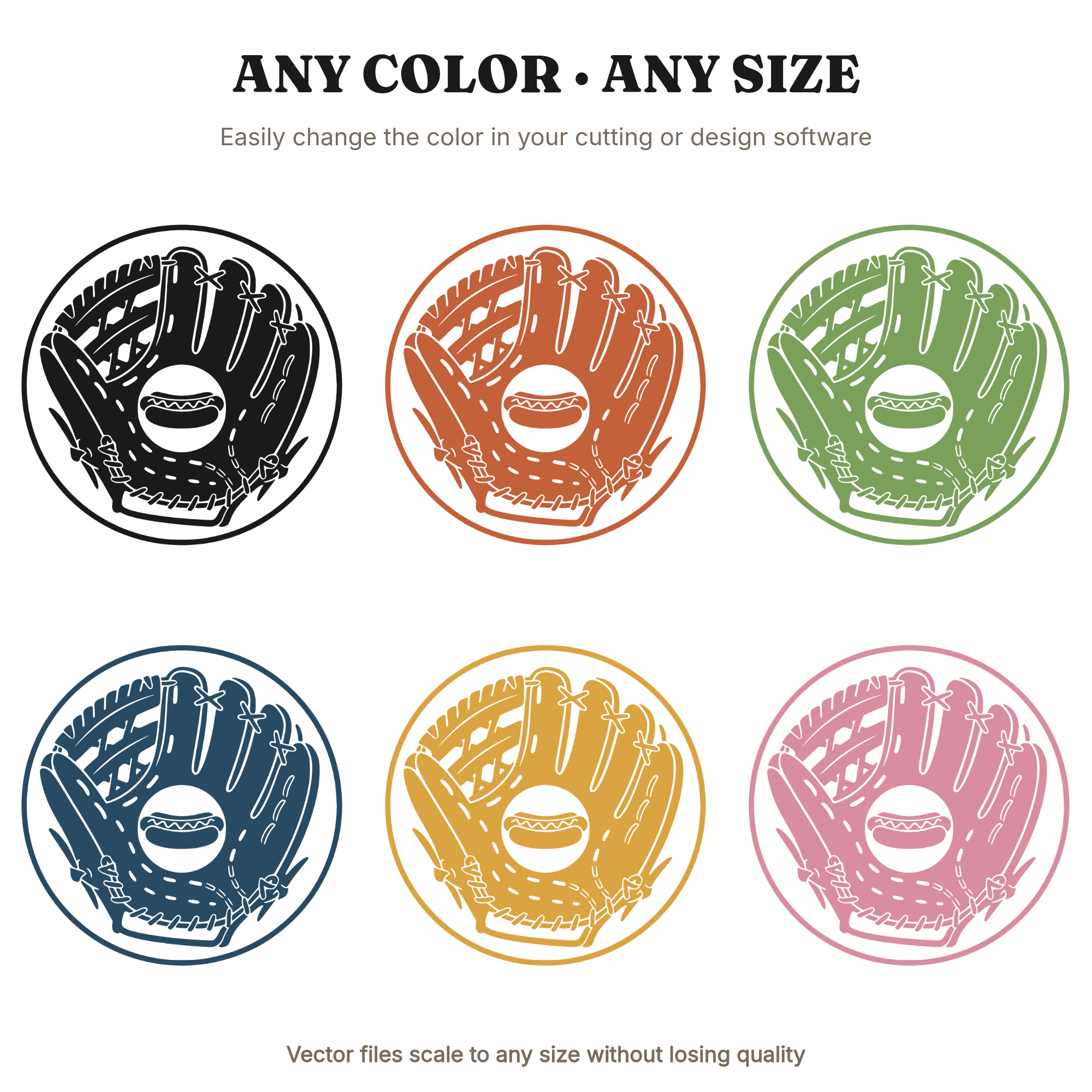 Baseball Glove Medallion SVG PNG Vintage Ballpark Sports Cut File National Hot Dog Day Boho Design — view 2