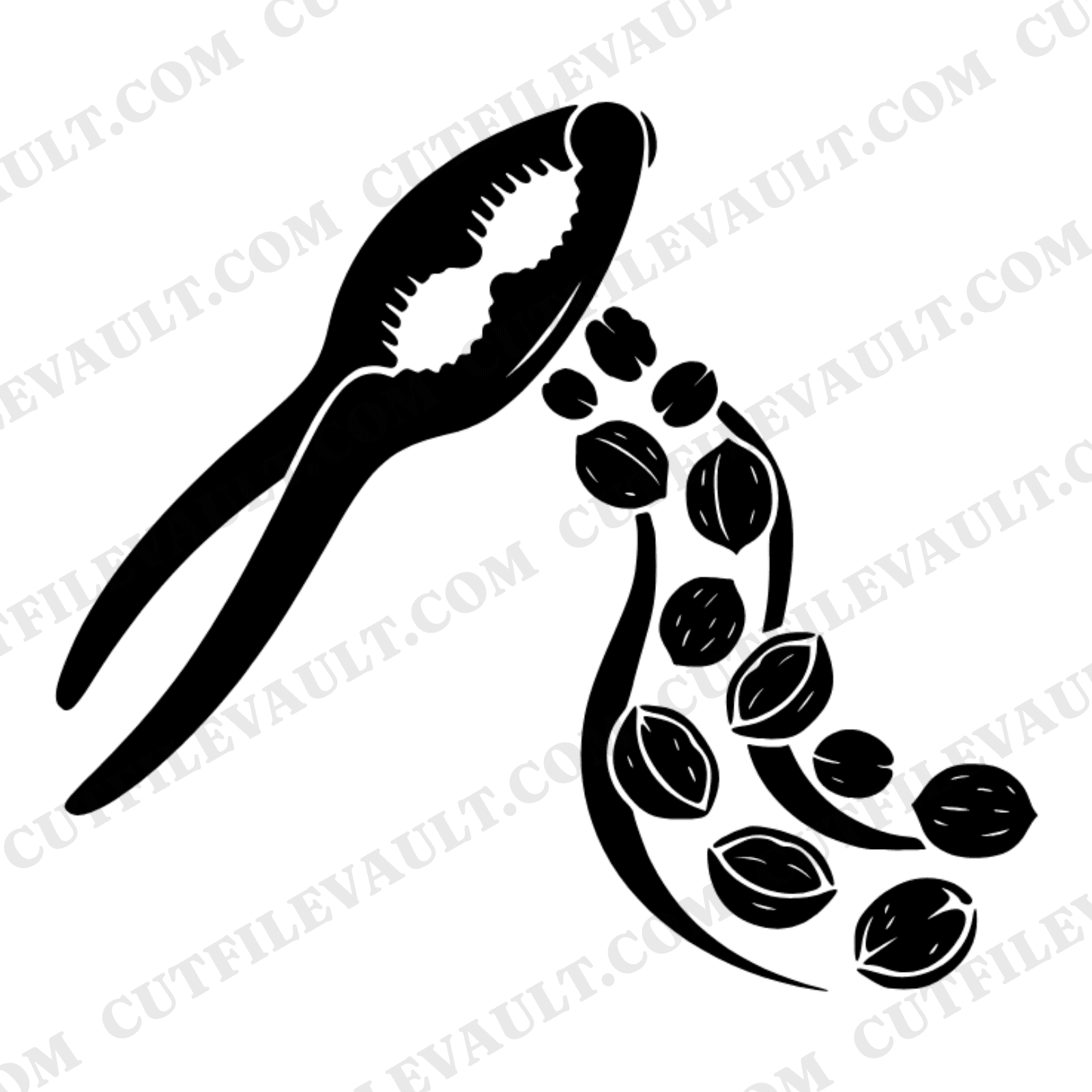 Vintage Nutcracker SVG PNG, Retro 70s Thanksgiving Walnut Cascade, Groovy Autumn Harvest Cut File — view 1