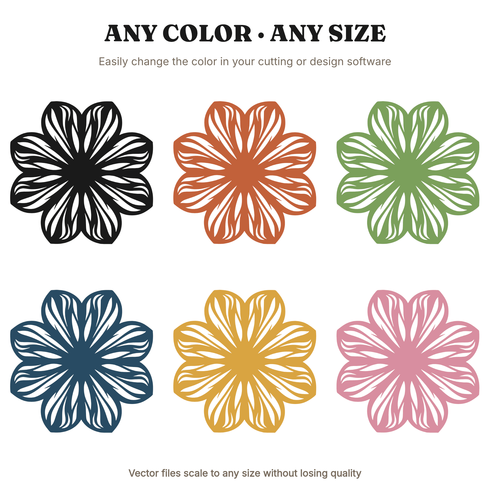Nutmeg Mandala SVG PNG, Boho Botanical Radial Silhouette, Pumpkin Spice Season Fall Decor Cut File — view 2