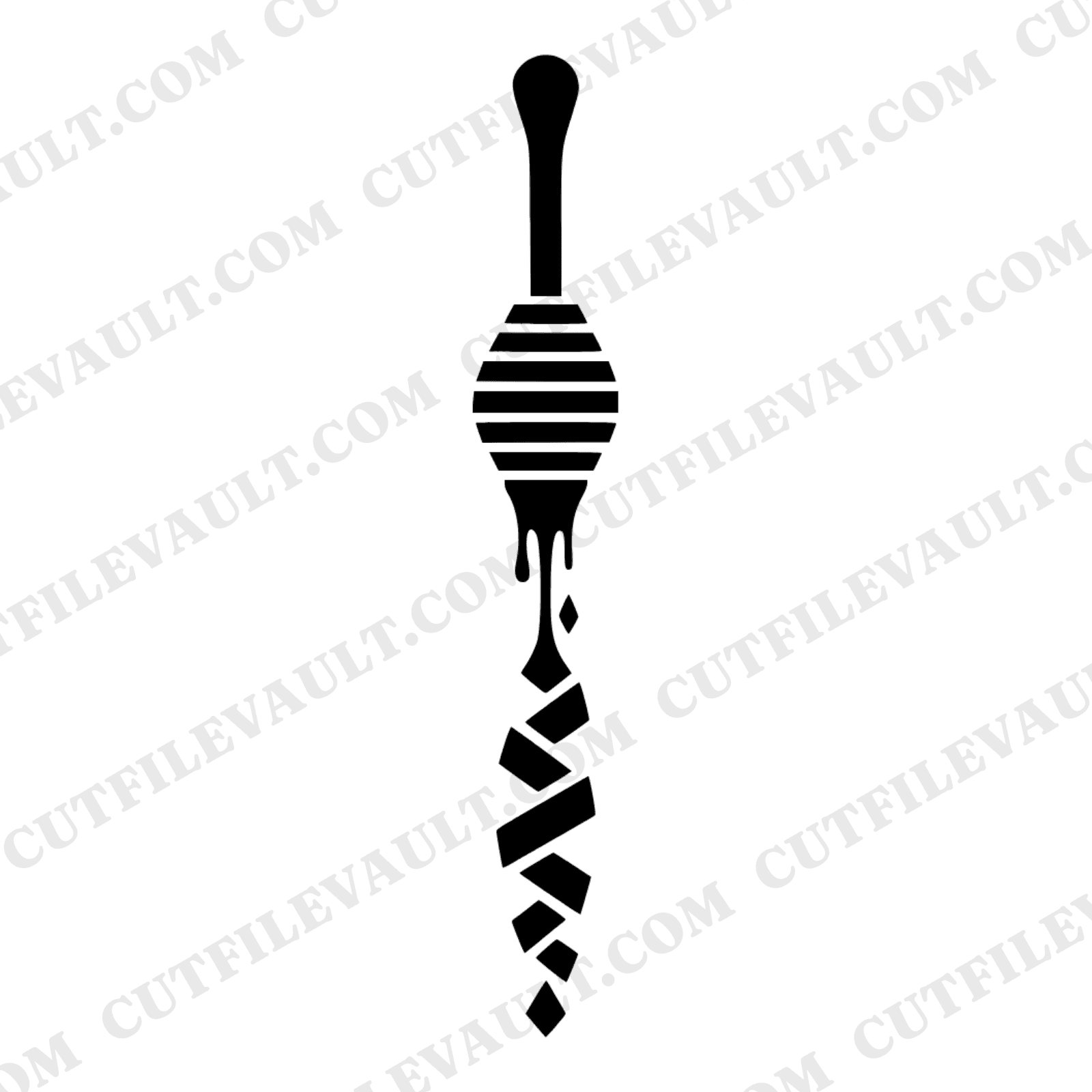 Mid Century Honey Dipper SVG PNG, Art Deco Honey Drip Cut File, Kitchen Decor Autumn Craft Design — view 1