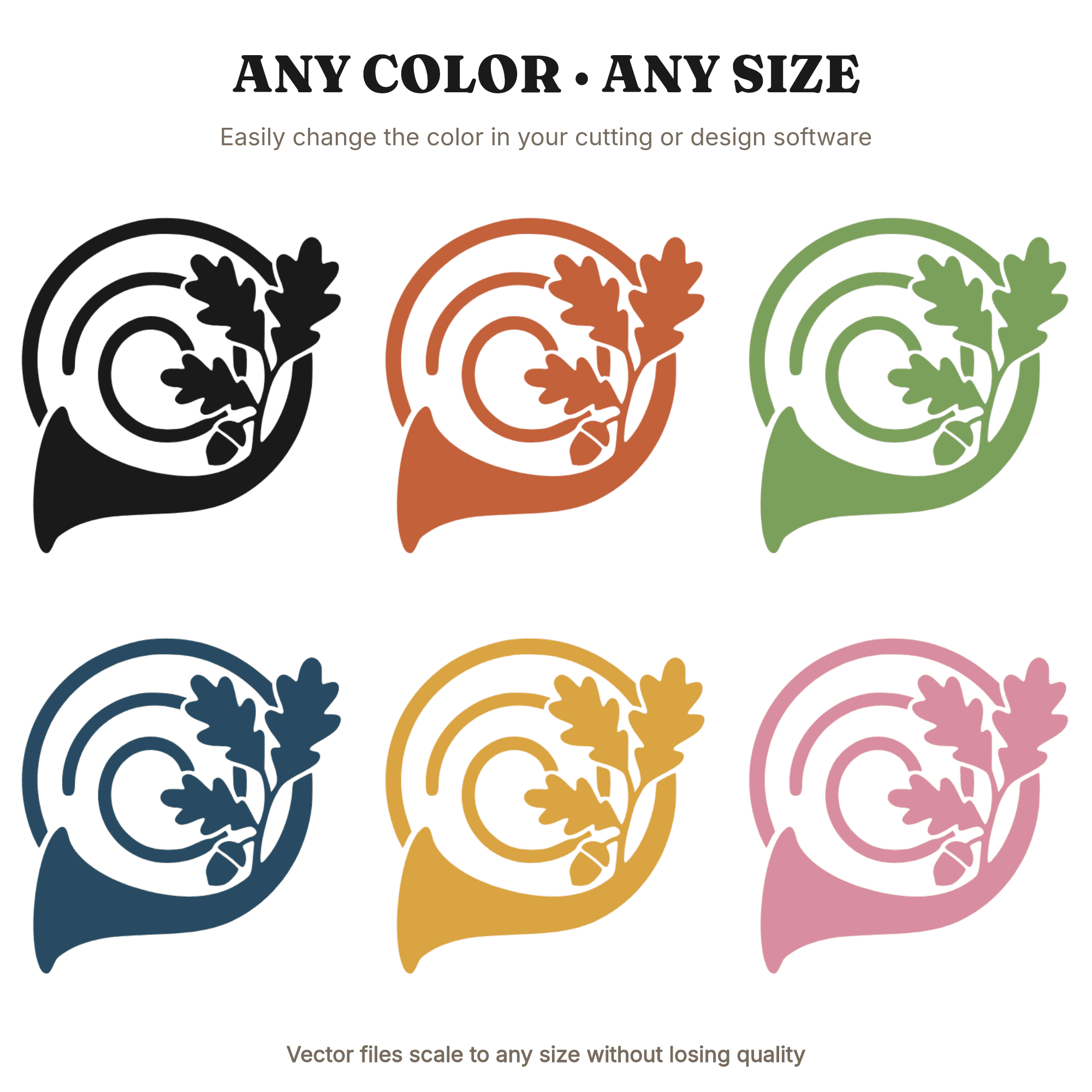 Veterans Day Bugle Wreath SVG PNG, Military Memorial Oak Branch Retro 70s Design Cut File — view 2