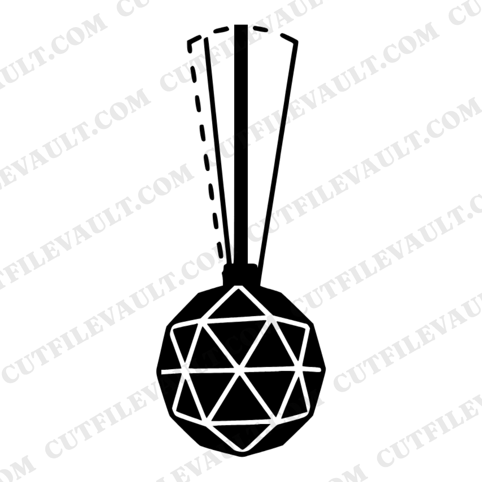 New Year Pendulum Weight Mid Swing SVG PNG, Brutalist Clock Arc Cut File, Modern Geometric Design