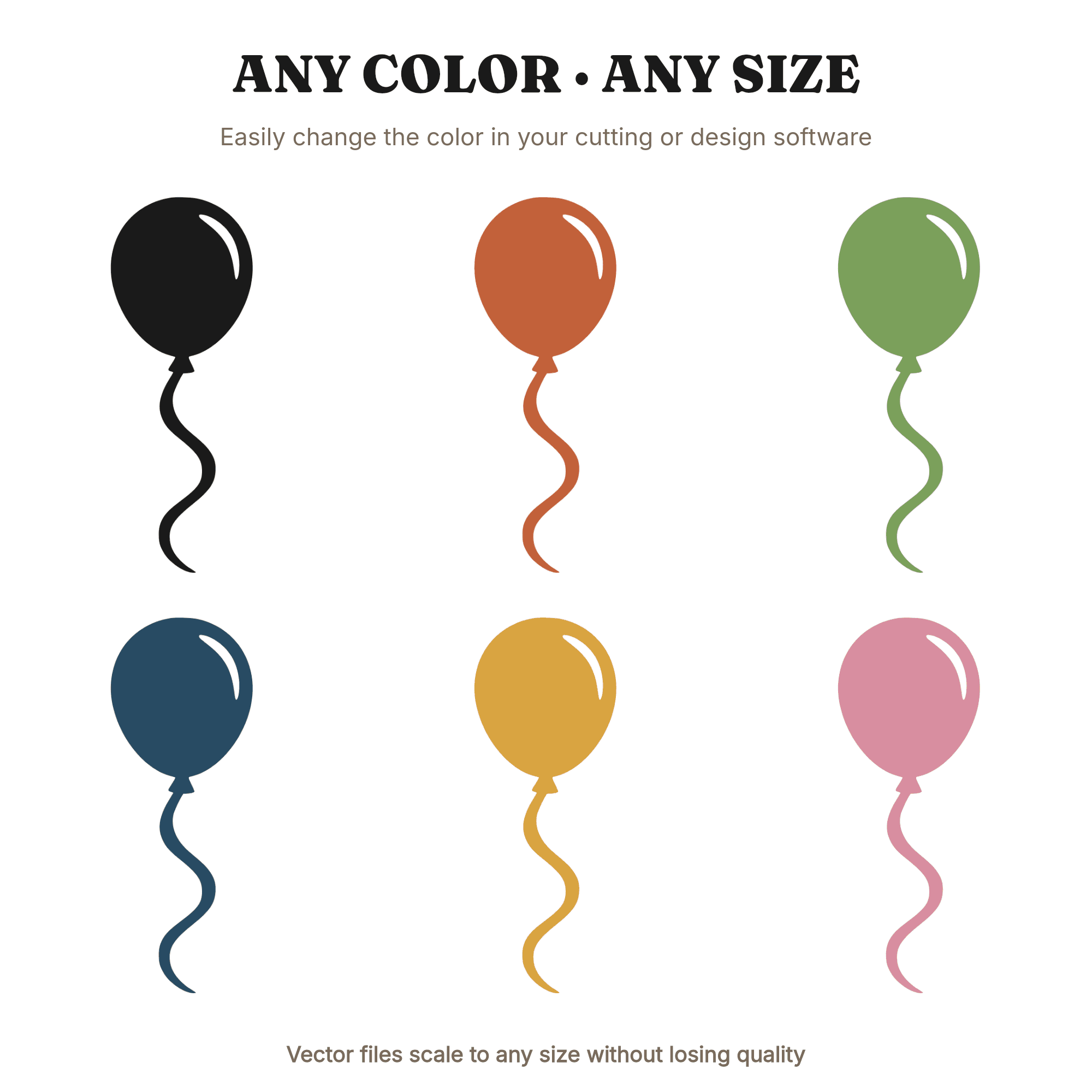 Groovy Ghost Balloon SVG PNG, Retro 70s Halloween Cut File, Floating Balloon with Ribbon Silhouette — view 2