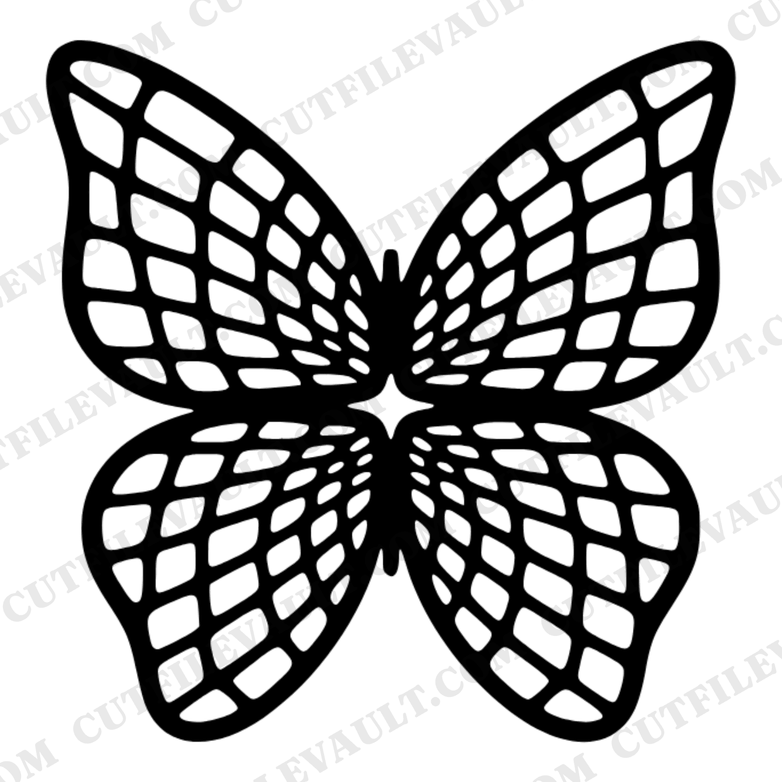 Vintage Waffle Iron Butterfly SVG PNG Farmhouse Kitchen Wall Art Scandinavian Decor Cut File — view 1