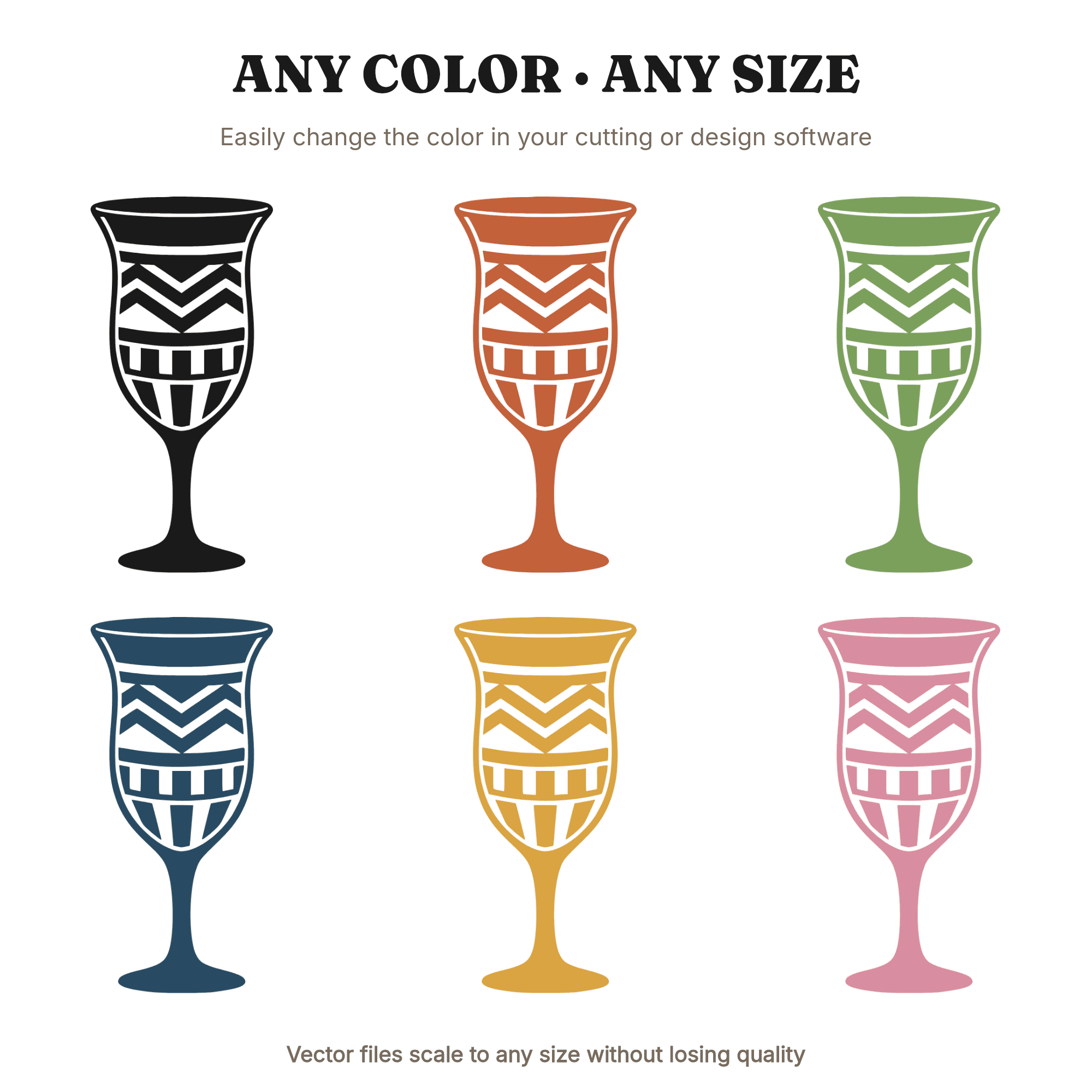 Art Deco Parfait Glass SVG PNG, Geometric Dessert Layers Cut File, Vintage Dessert Day Decor — view 2