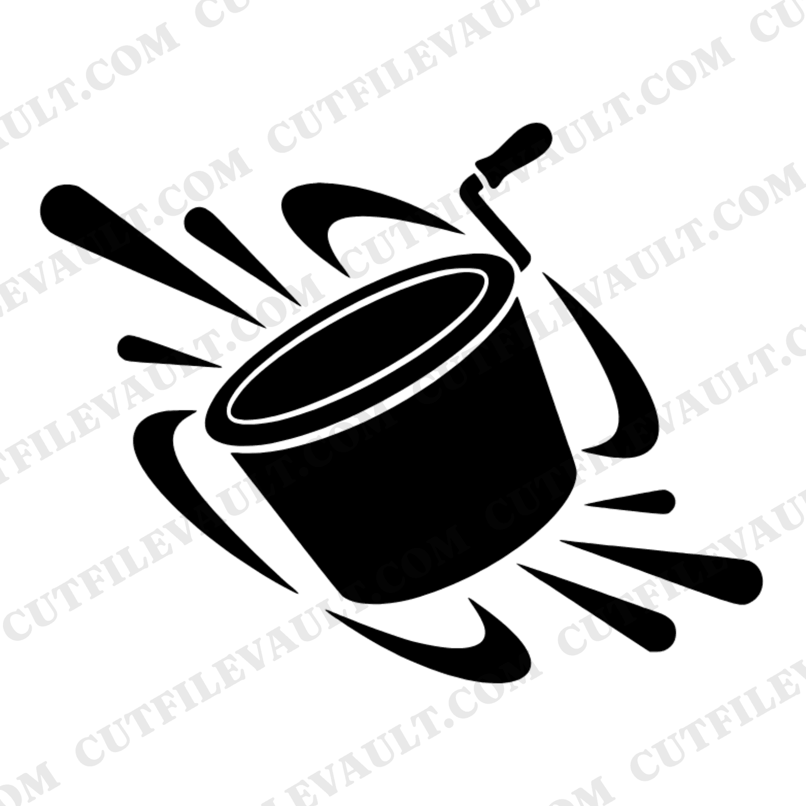 Vintage Ice Cream Churn SVG PNG, Retro 1970s Groovy Motion Lines, National Ice Cream Day Cut File — view 1