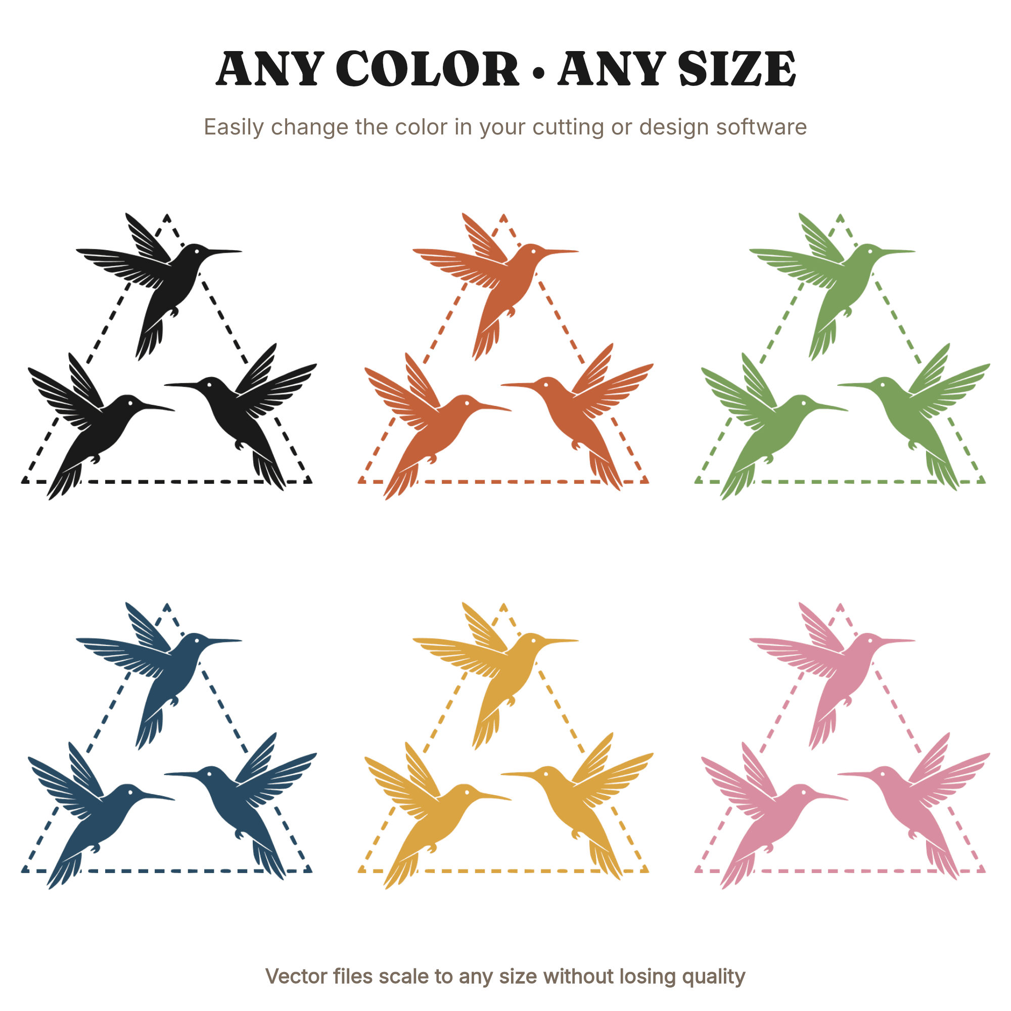 Celestial Hummingbird Constellation SVG PNG, Vintage Botanical Star Pattern Cut File — view 2