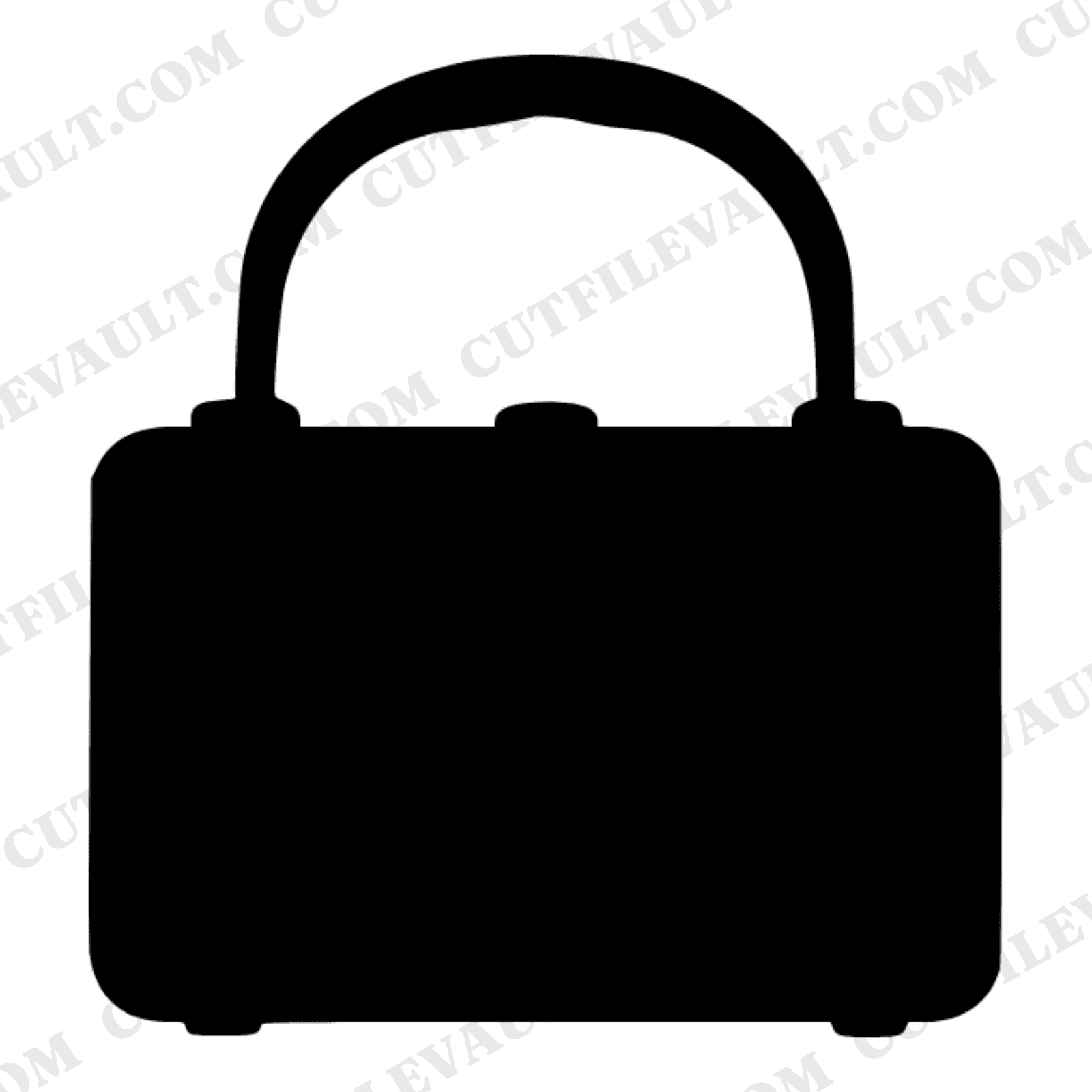 Vintage Lunch Box SVG PNG, Rainbow Handle Silhouette, Back to School Cut File, Classroom Decor — view 1