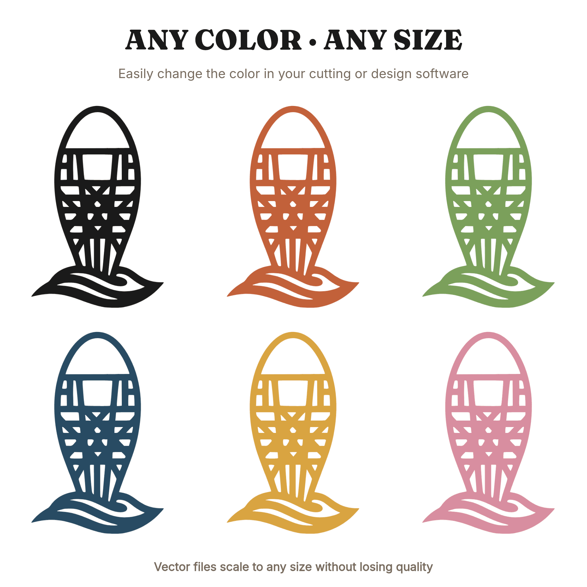 Snowshoe SVG PNG Retro 70s Winter Adventure Silhouette Cut File Fresh Start Hiking Outdoor — view 2