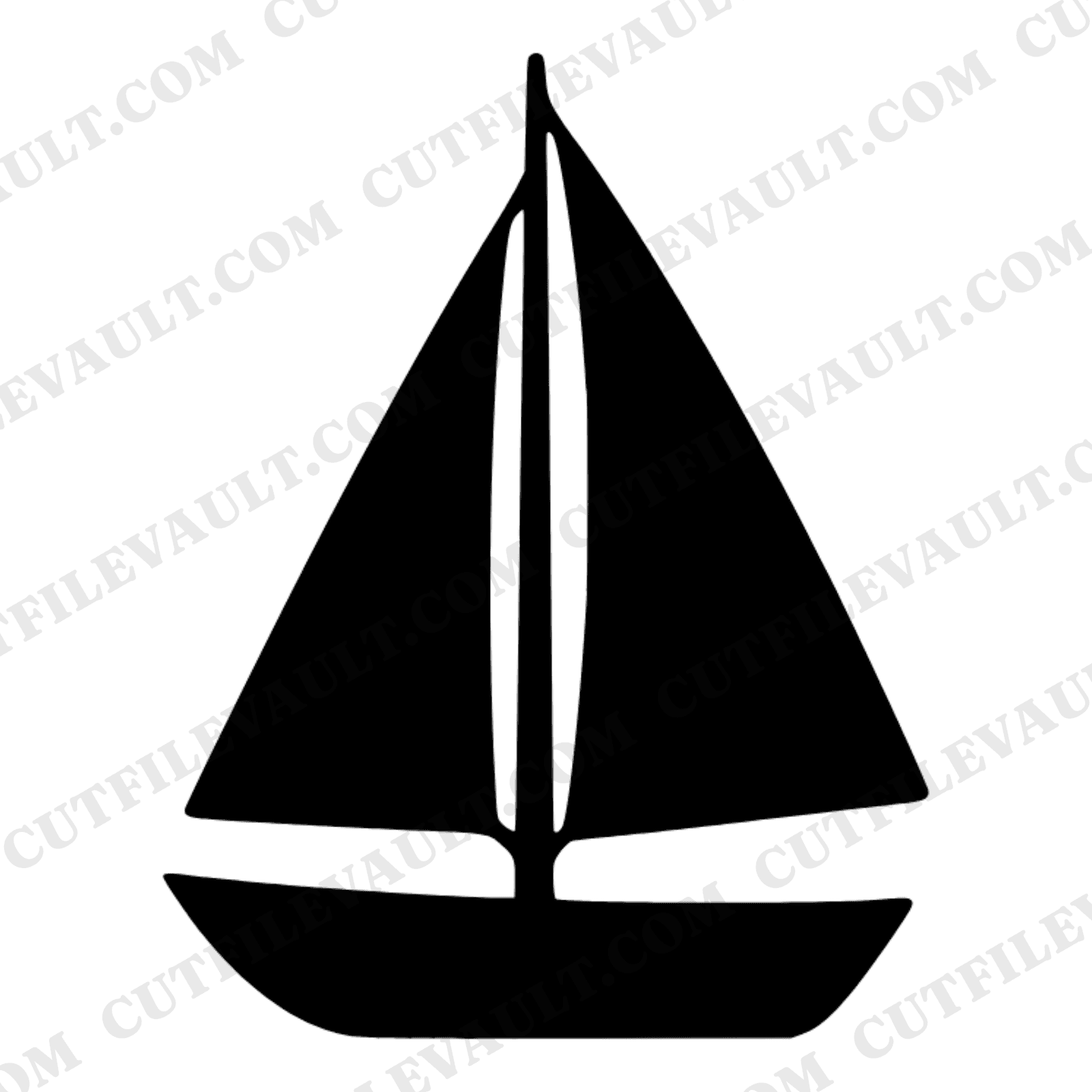 Classic Toy Sailboat SVG PNG, Vintage Summer Lake Boat Cut File, Nautical Nursery Decor Silhouette