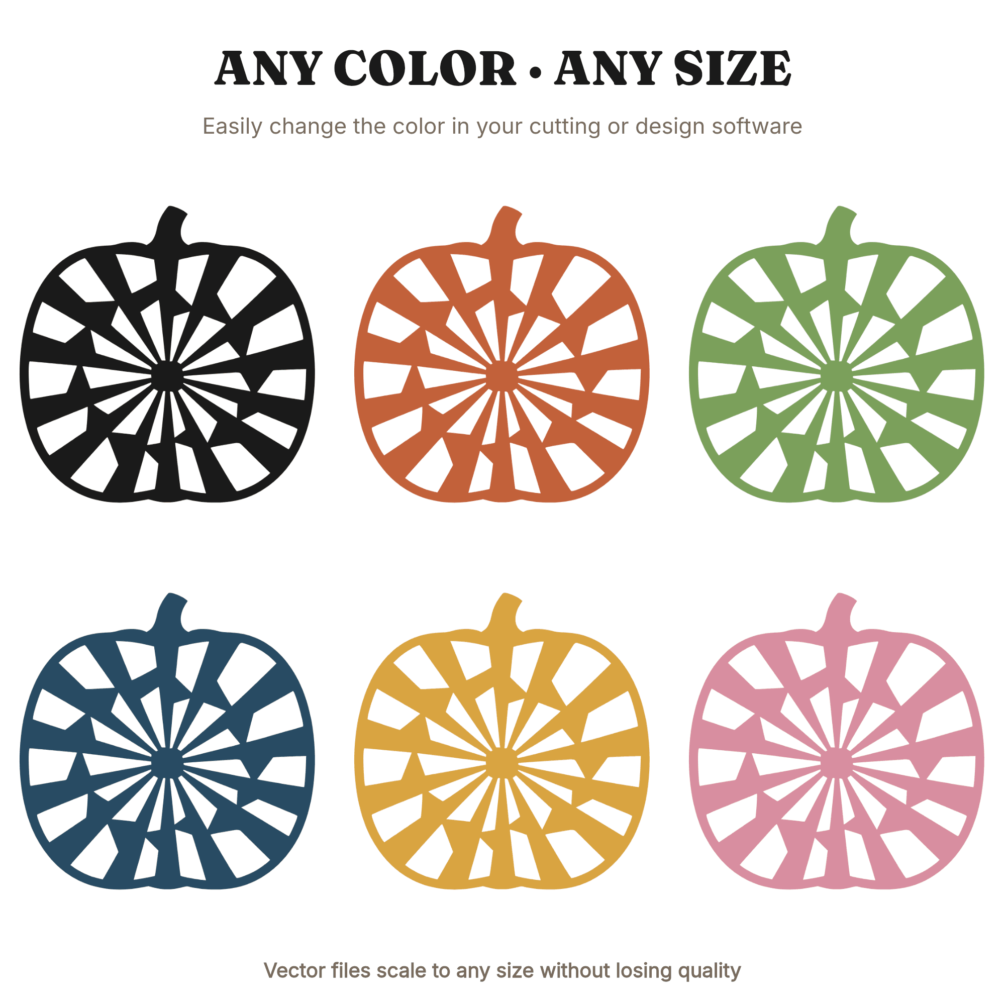Autumn Pumpkin Sunburst Stained Glass SVG PNG, Boho Fall Decor Cut File, Kids Room Seasonal Banner — view 2