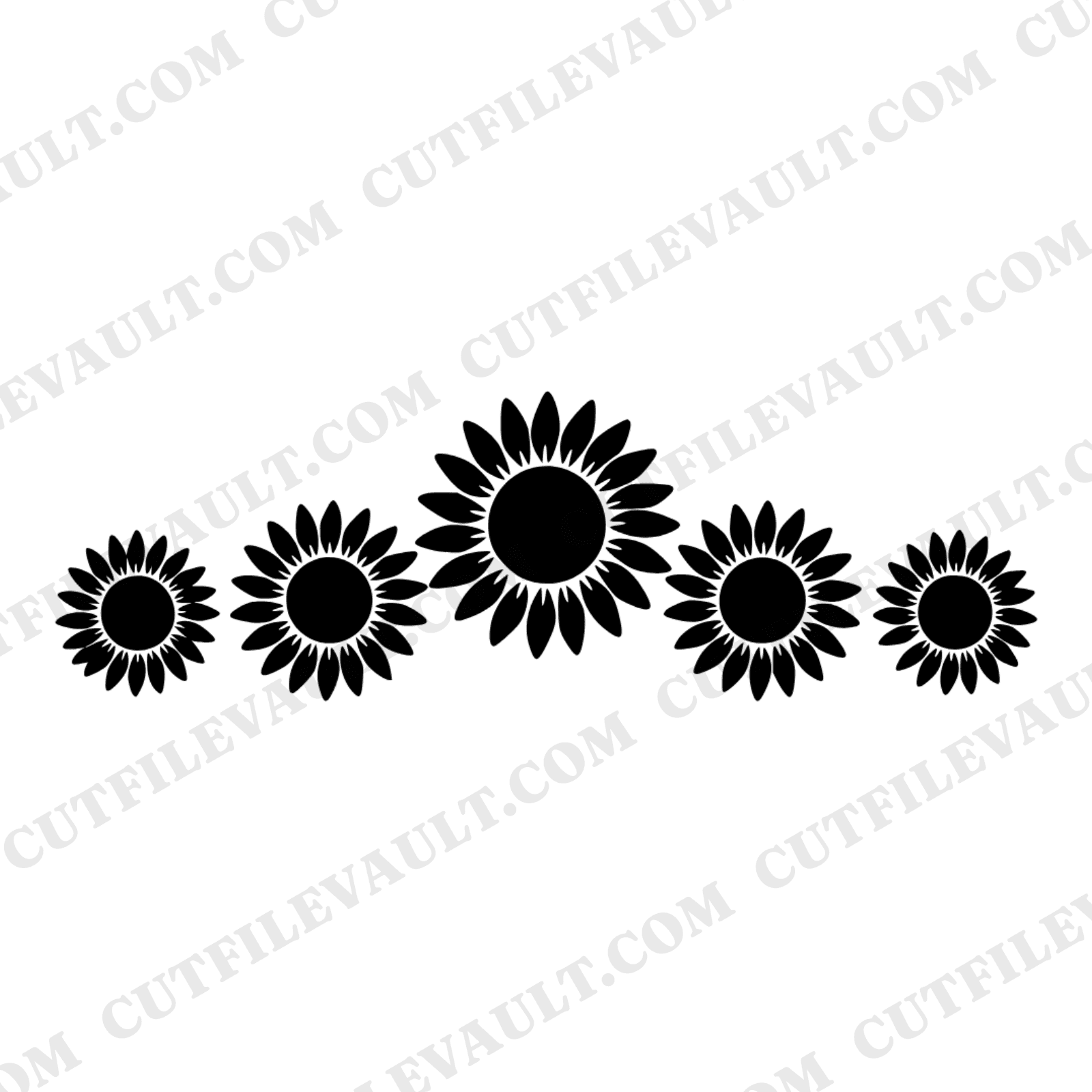 Groovy Sunflower SVG PNG, Retro 70s Sunflower Row Design, Garden Tote Bag SVG, Farmhouse Decal Cut File — view 1