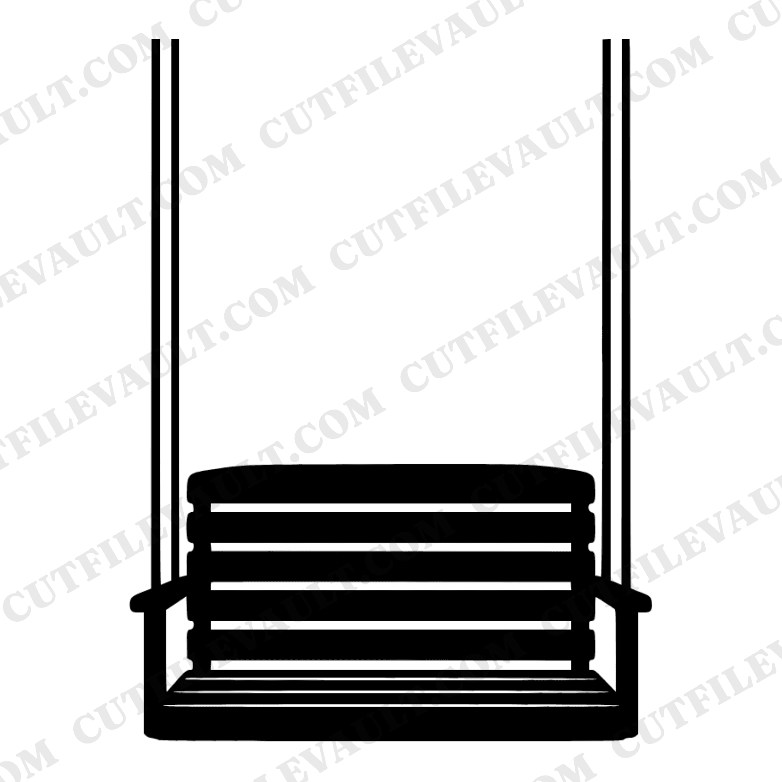 Farmhouse Porch Swing SVG PNG, Vintage Rope Swing Silhouette, Labor Day Cut File, Autumn Decor