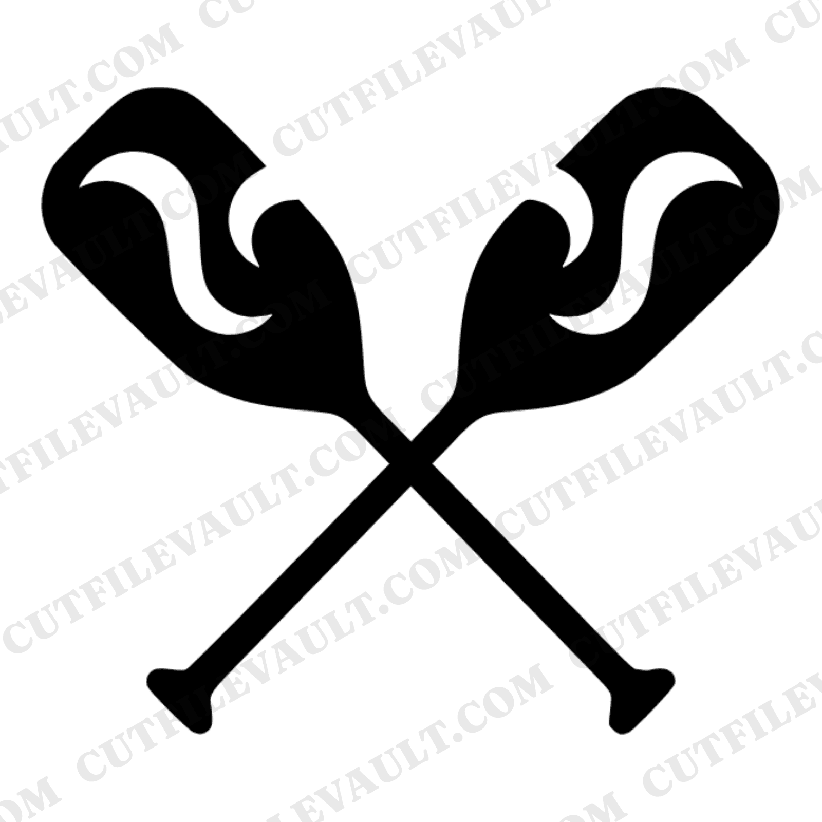 Groovy Crossed Canoe Paddles SVG PNG Retro 70s Friendship Adventure Cut File for Cricut Silhouette