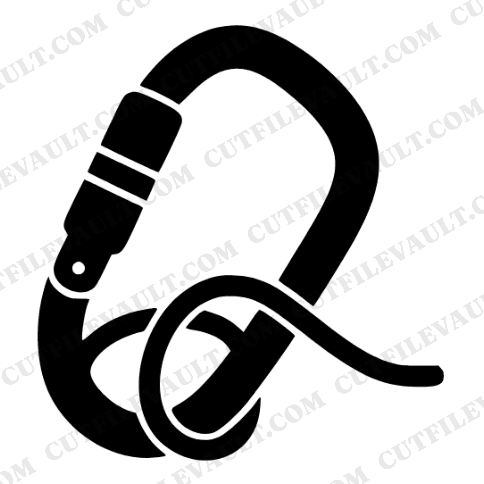 Autumn Carabiner SVG PNG, Fall Climbing Rope Cut File, Mountain Adventure Cricut Design — view 1