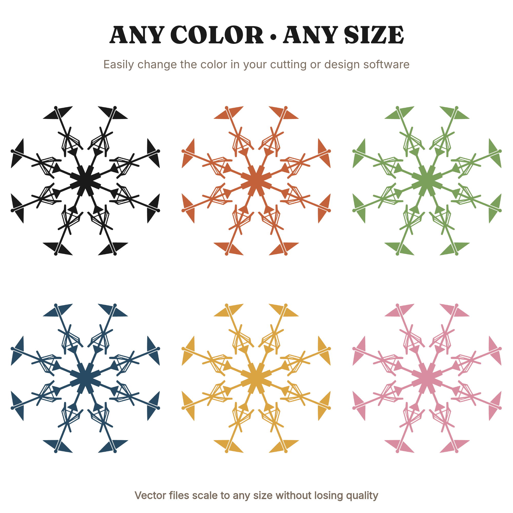 Ice Fishing Tip Up Snowflake Mandala SVG PNG Art Deco Winter New Year Fishing Cut File Design — view 2