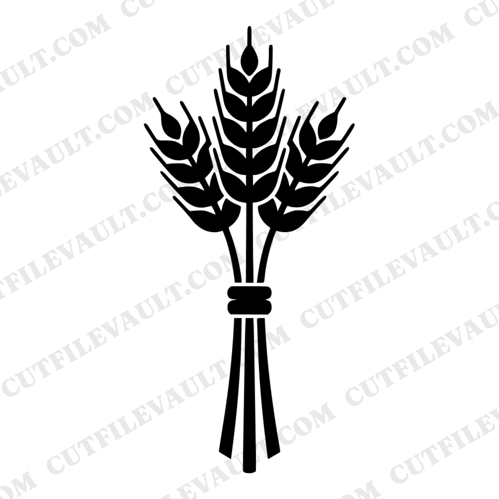Mid Century Wheat Bundle SVG PNG, Retro 70s Harvest Silhouette, Fall Autumn Farmhouse Cut File — view 1