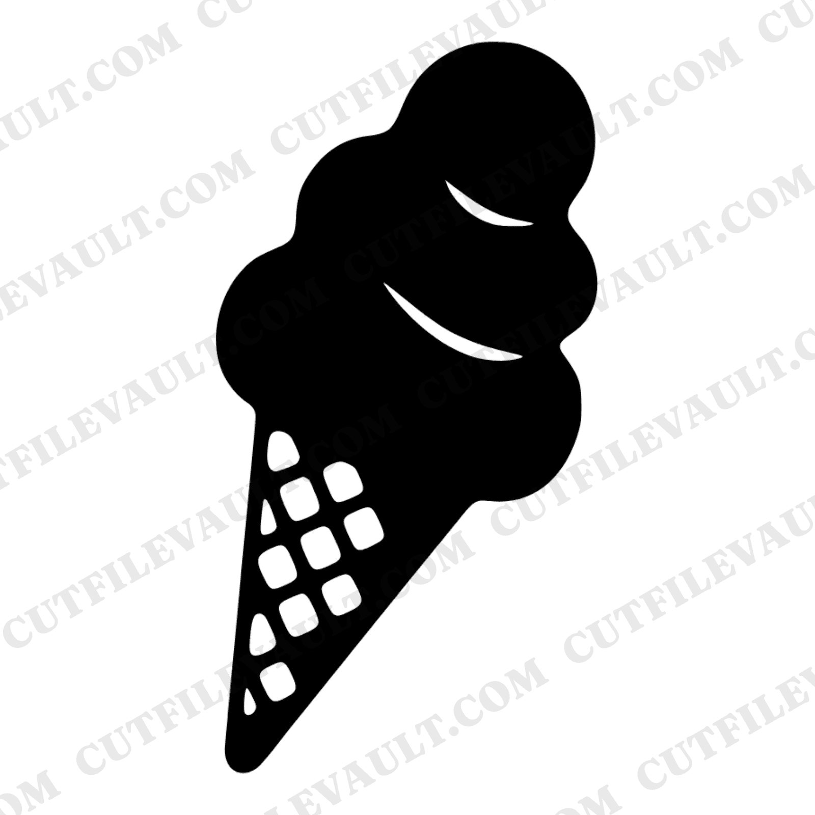 Groovy Ice Cream Cone SVG PNG Retro 70s Summer Cut File for Cricut Silhouette Vinyl Crafts — view 1