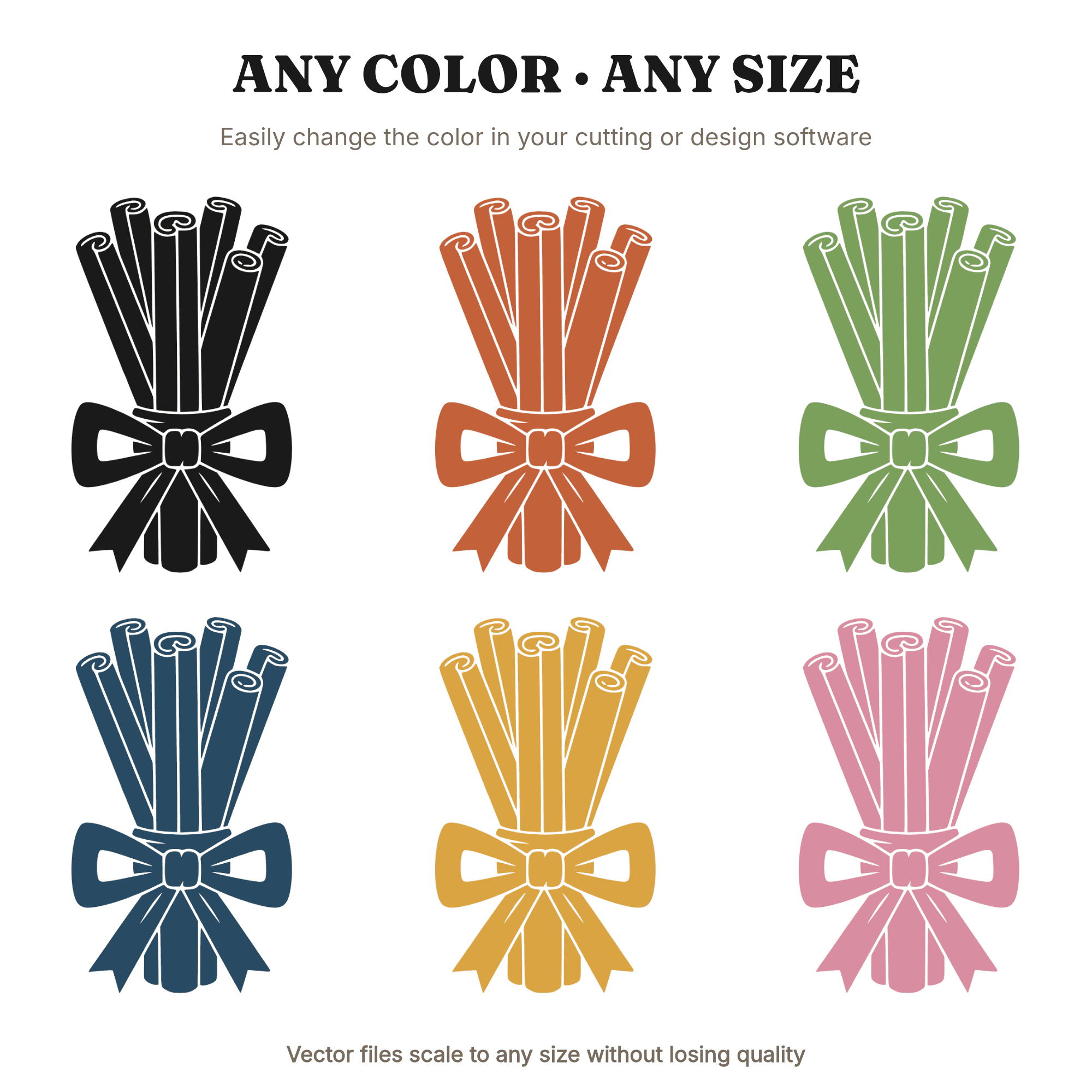 Cinnamon Stick Bundle SVG PNG, Farmhouse Fall Kitchen Decor, Autumn Rustic Spice Cut File — view 2