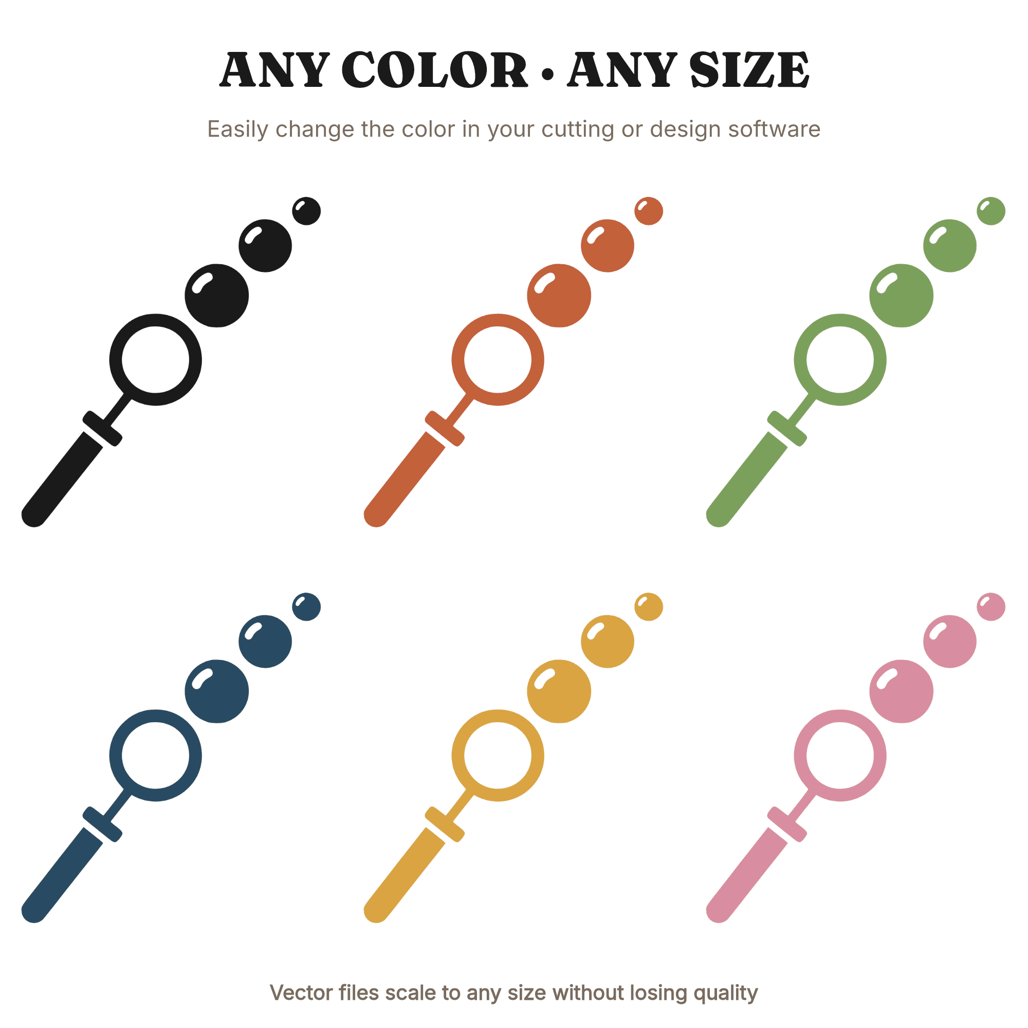 Bubble Wand SVG PNG, Y2K Retro 70s Wave Bubbles Cut File, Halloween Party Banner Nursery Decor — view 2