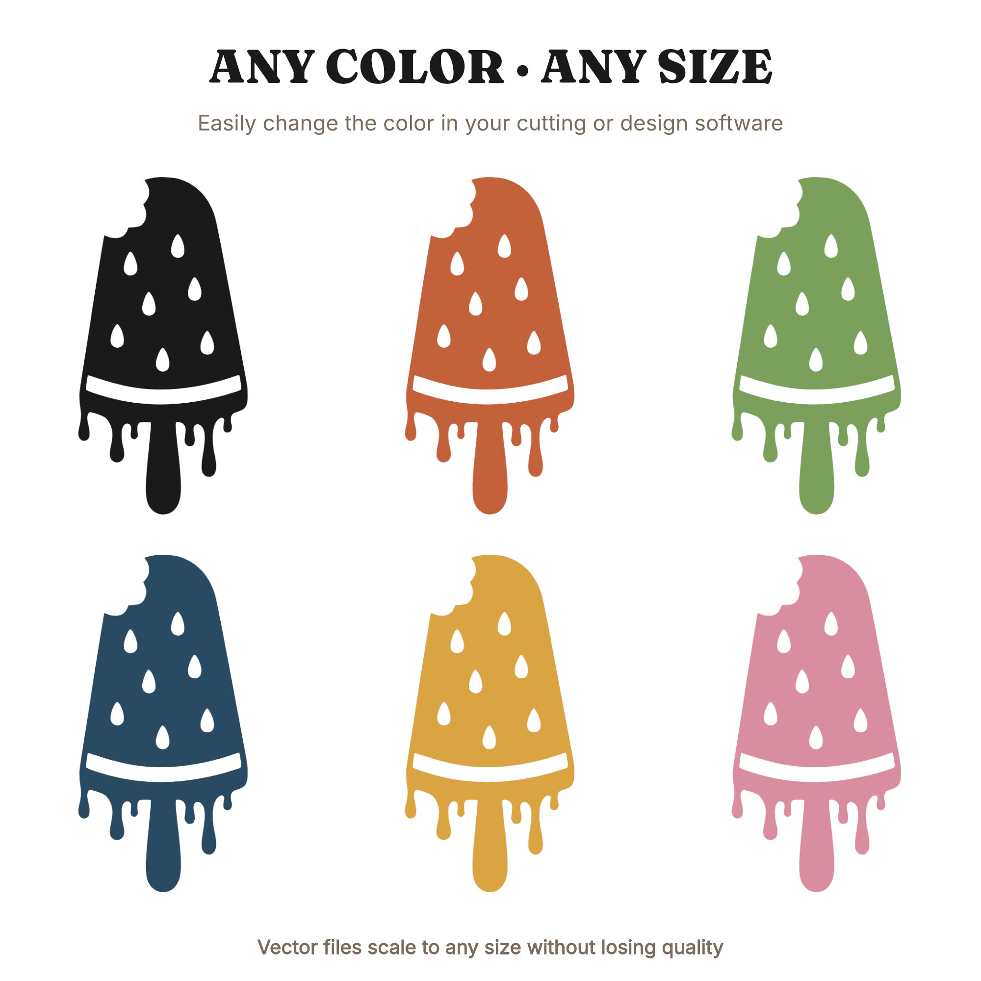 Watermelon Popsicle SVG PNG, Summer Bite Drip Cut File, National Watermelon Day Clipart Design — view 2