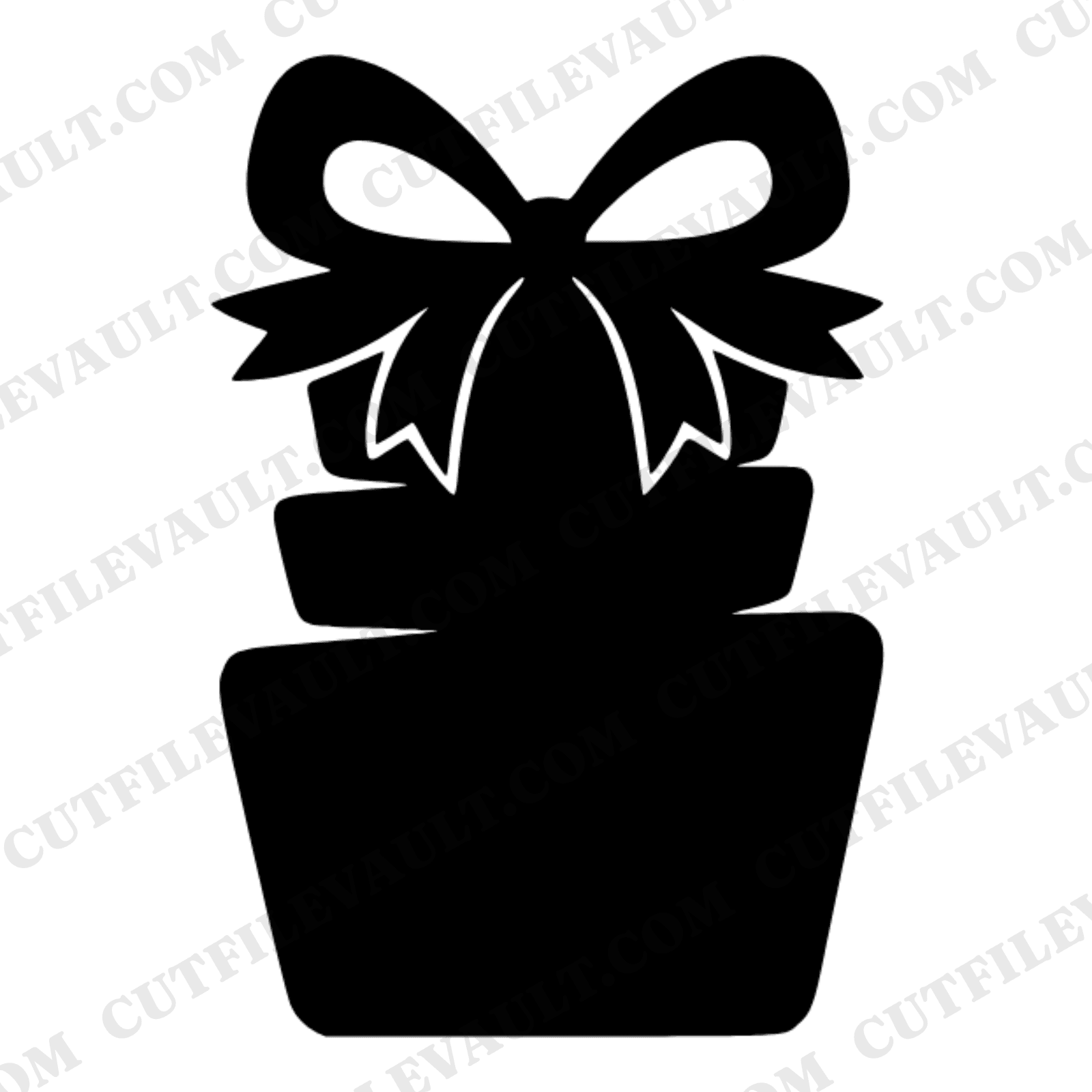 Folk Art Gift Boxes SVG PNG, Stacked Presents with Bow Cut File, Bridal Shower Invitation Clipart — view 1