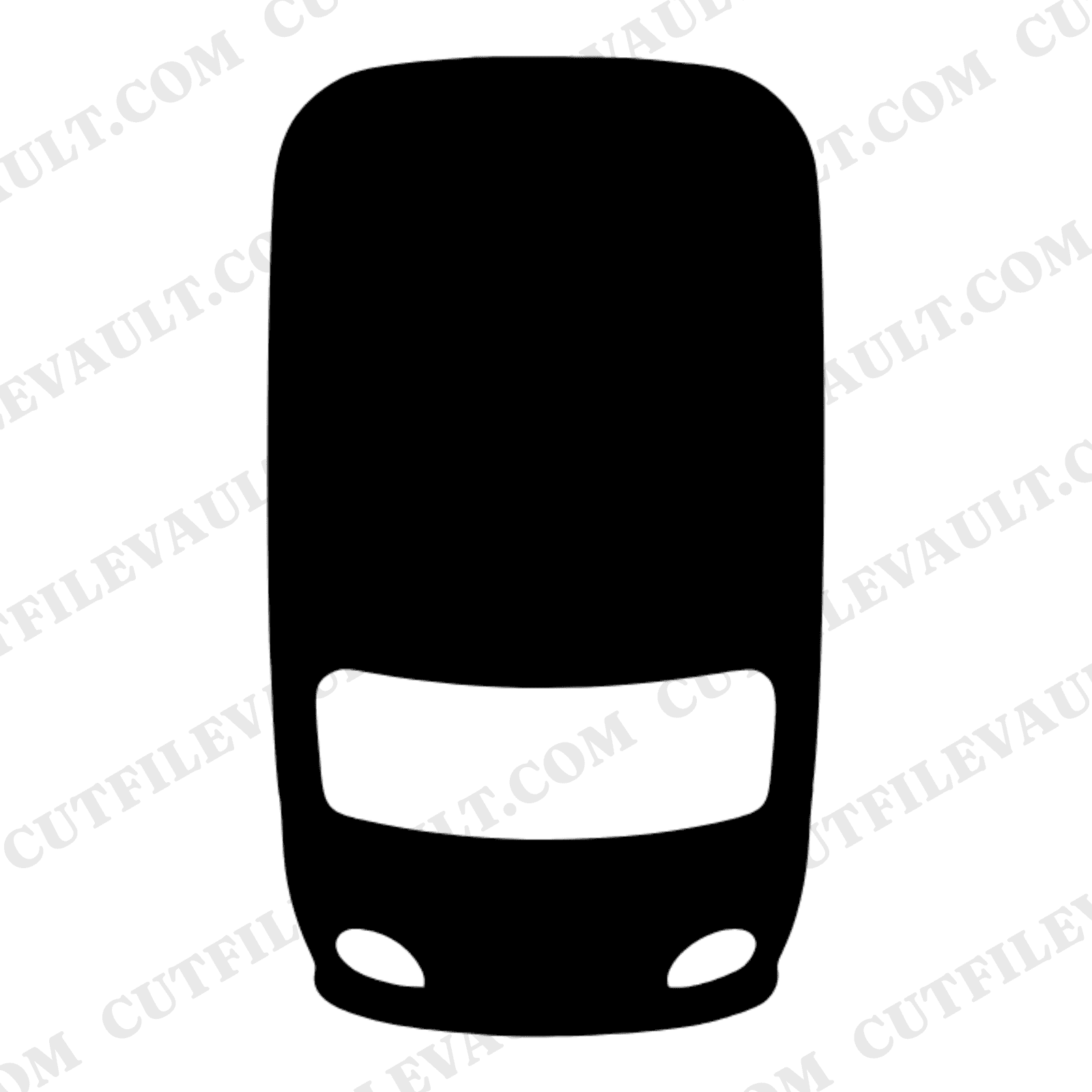 Kawaii School Bus SVG PNG Top Down View Cut File for Back to School Classroom Decor Door Decal — view 1