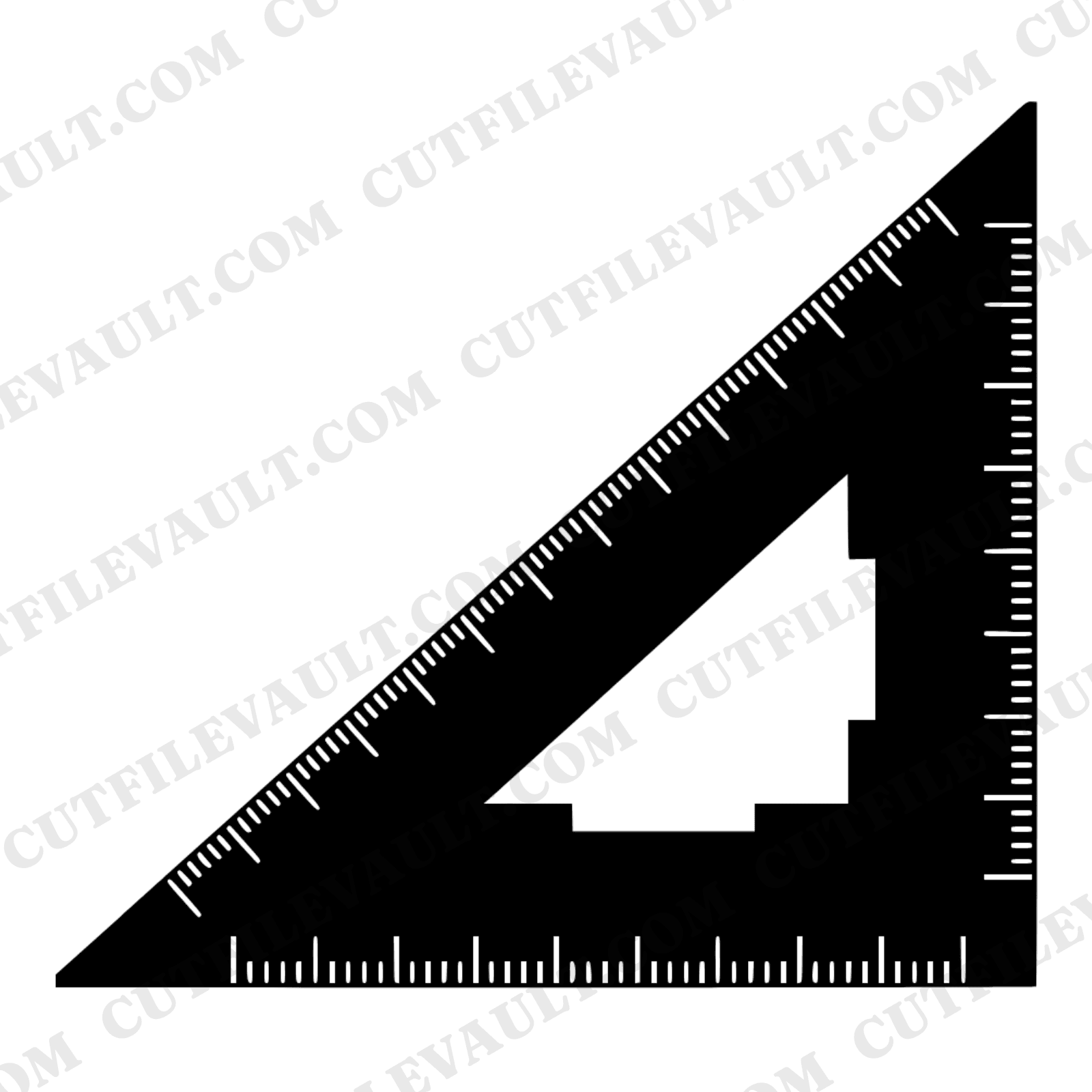 Art Deco Carpenter Square SVG PNG, Geometric Ruler Tool Cut File, Teacher Gift, Workshop Decor — view 1