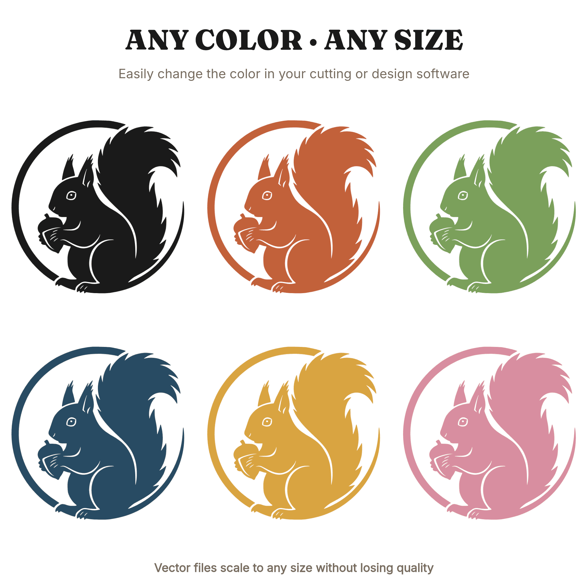 Autumn Squirrel Wax Seal SVG PNG, Cottagecore Woodland Emblem, Back to School Acorn Cut File — view 2