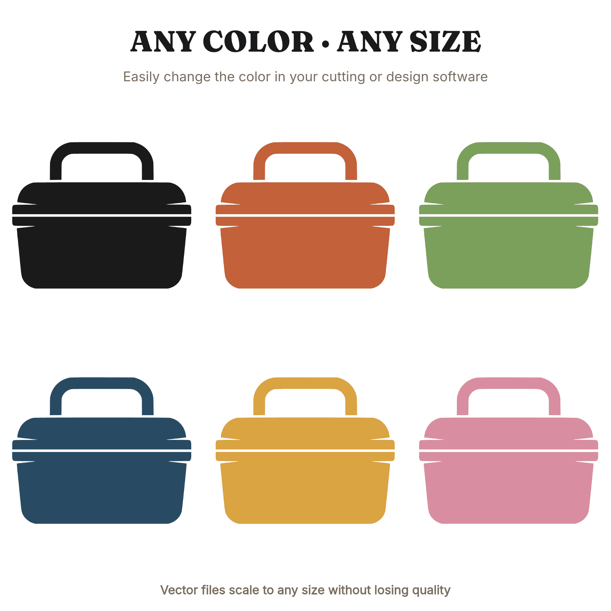 Kawaii Lunchbox SVG PNG, Retro 70s Lunchbox Silhouette, Back to School Cut File, Kids Lunch Box Decal — view 2