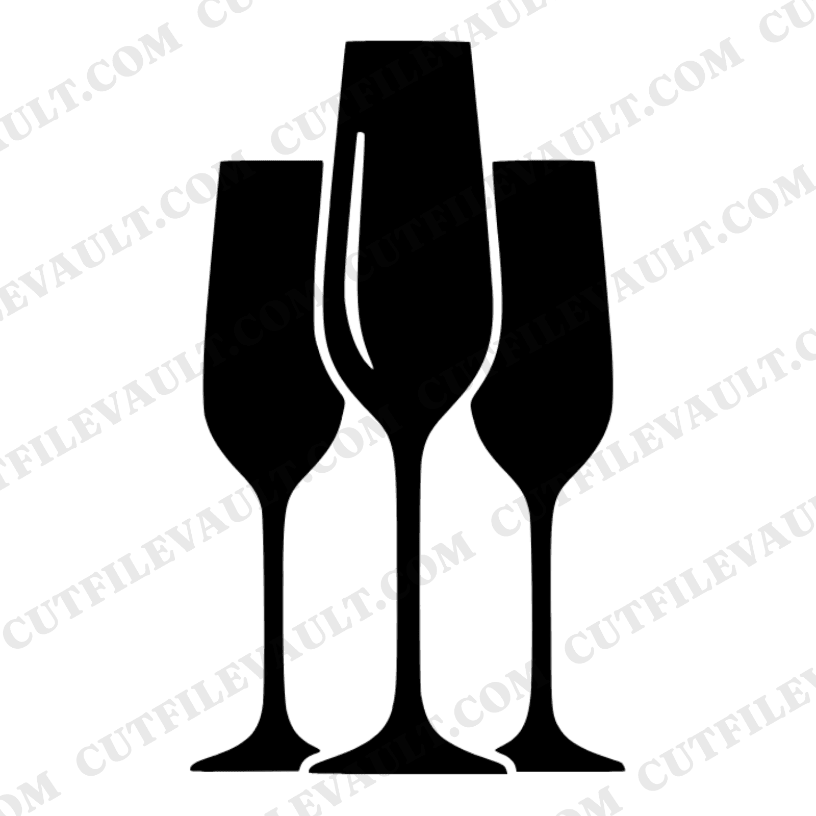 Labor Day Champagne Flute SVG PNG, Toast Celebration Cut File, Scandinavian Line Art Design — view 1