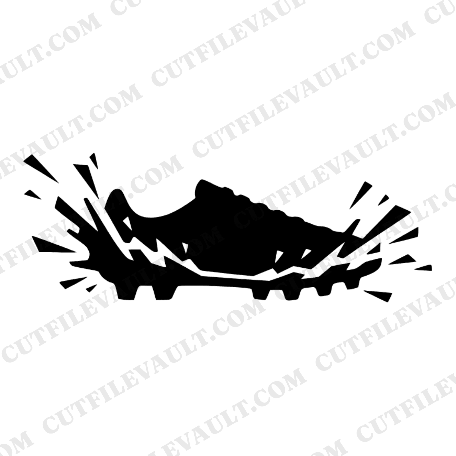 Soccer Cleat SVG PNG Mud Splash Cut File Mid-Century Sports Tryout Back to School Team Spirit — view 1