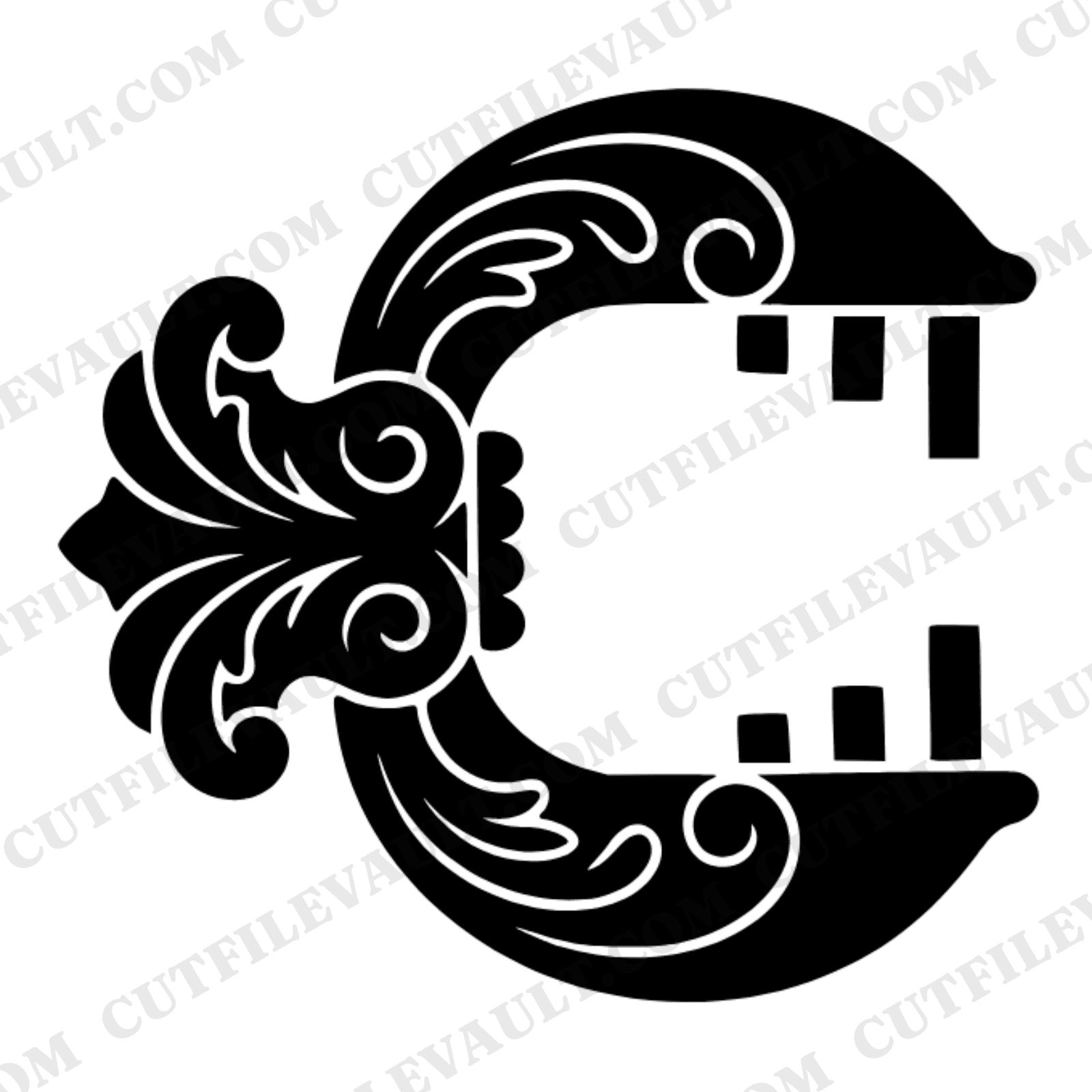 Nutcracker Jaw Hinge Mechanism SVG PNG, Retro 70s Christmas Ornament, Vintage Baroque Nutcracker Cut File — view 1