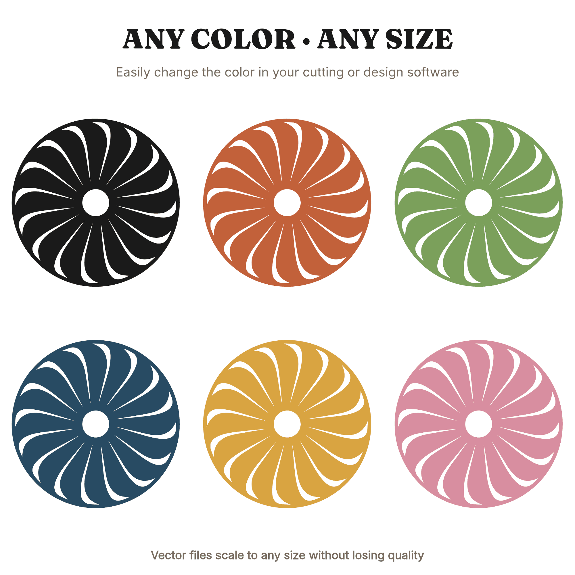 Art Deco Sunburst Bundt Pan SVG PNG, Geometric Baking Silhouette Cut File, Retro Kitchen Decor — view 2